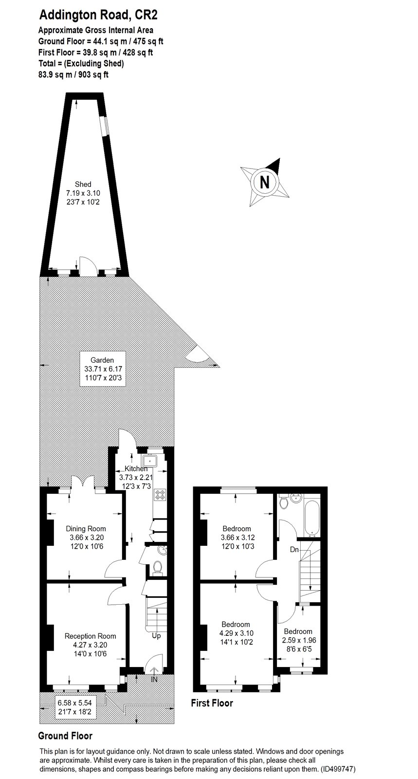3 Bedrooms Terraced house for sale in Addington Road, Selsdon, South Croydon CR2