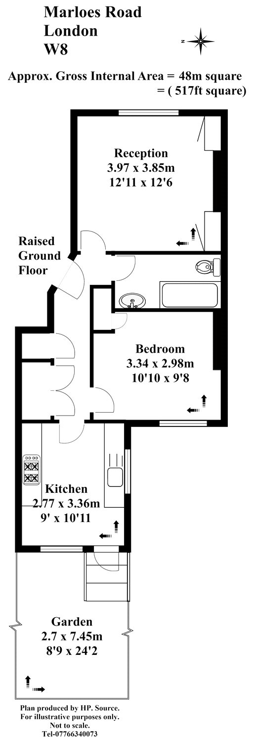 1 Bedrooms Flat to rent in Marloes Road, Kensington, London W8
