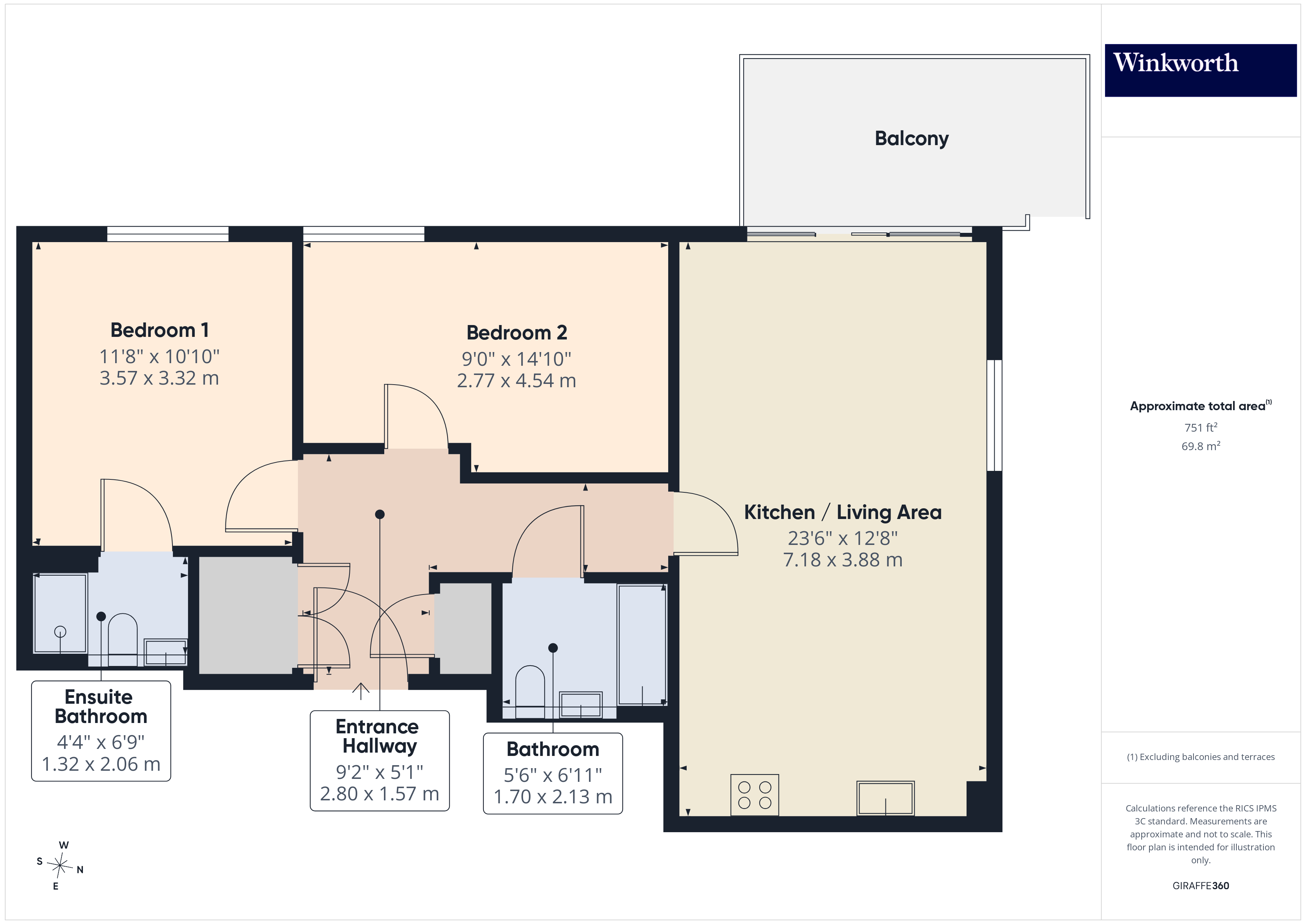 Flat 8, Eider Apartments, 73, Perryfield Way, London floorplan