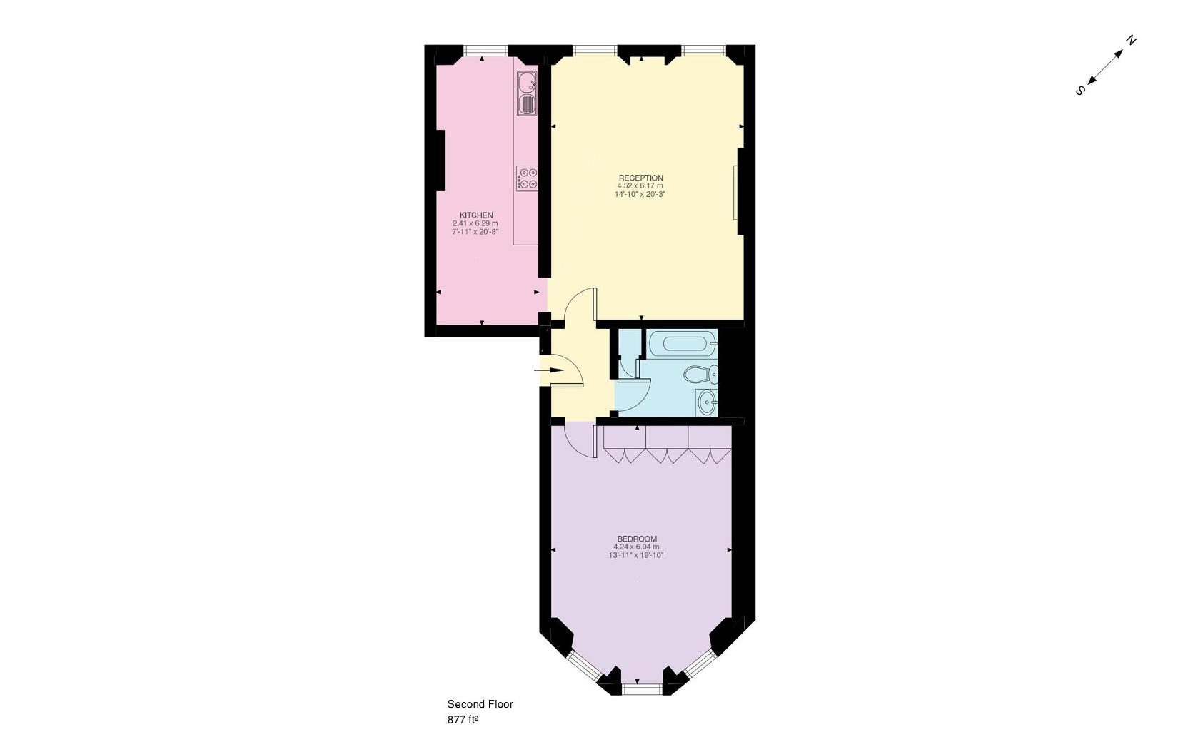 Flat 3, 34, Hyde Park Square, London floorplan