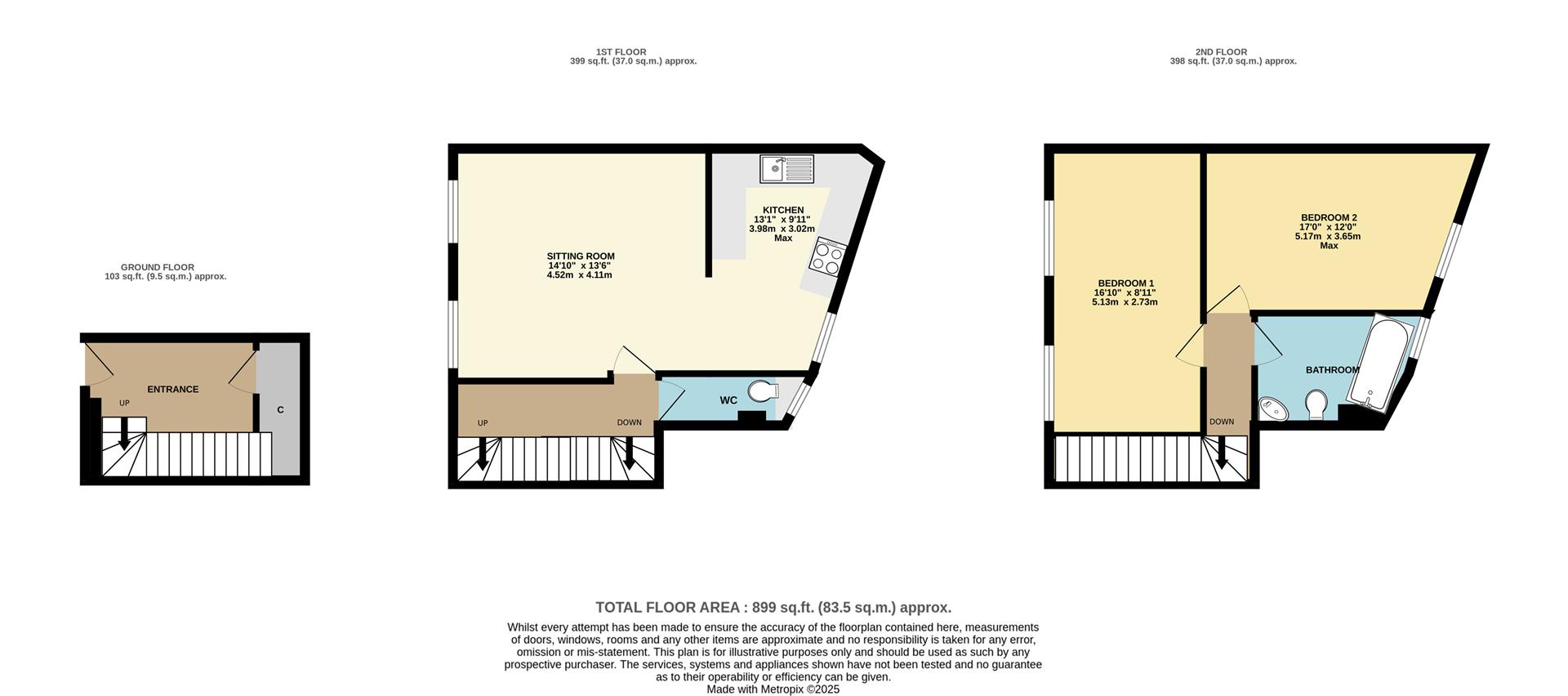 3, Place Court, Fowey floorplan