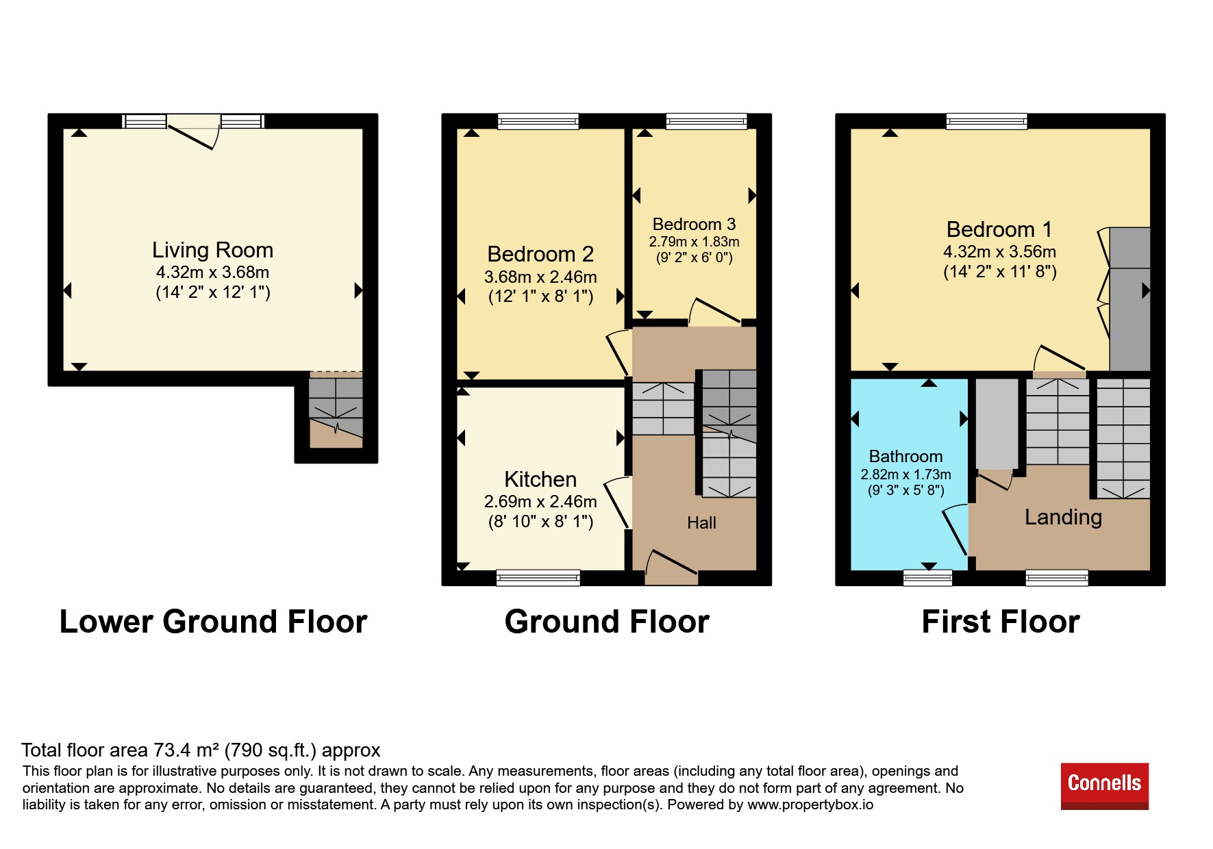 73, Farm Hill, Exeter floorplan