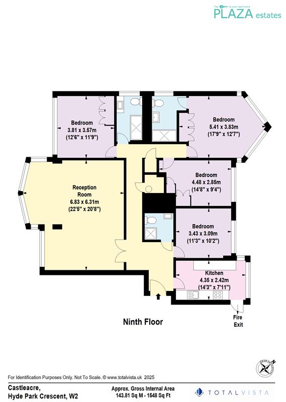 28, CASTLEACRE, HYDE PARK CRESCENT, London floorplan