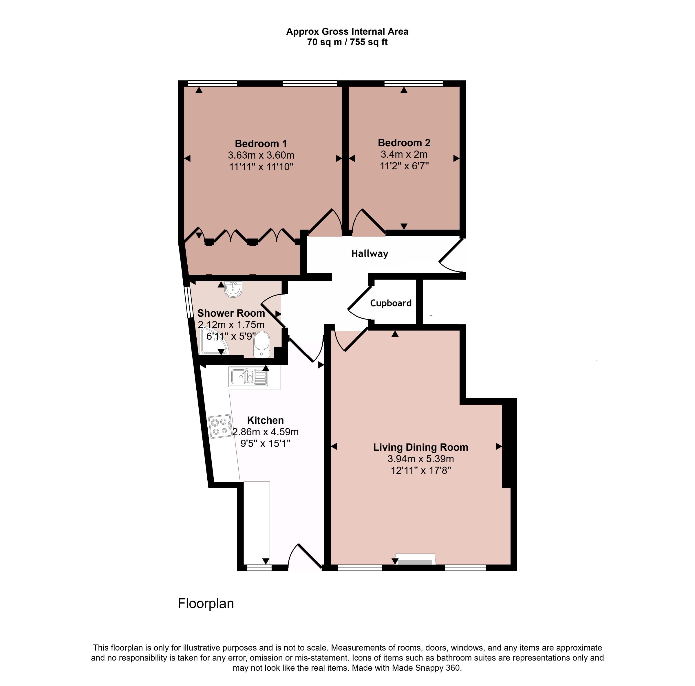 Flat 1, 29 High Street, Harrogate floorplan