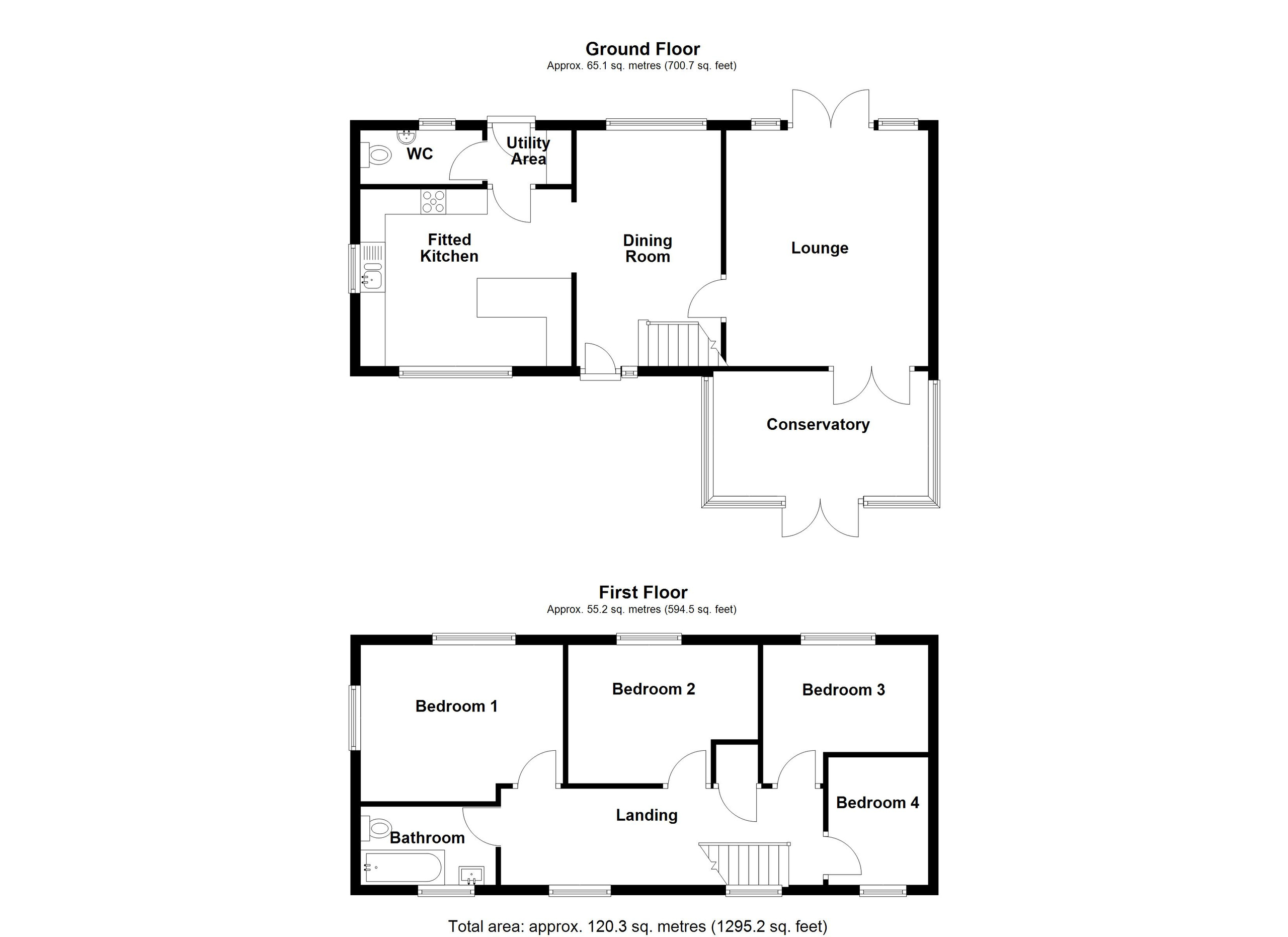 96 Brecon Rise, Merthyr Tydfil floorplan