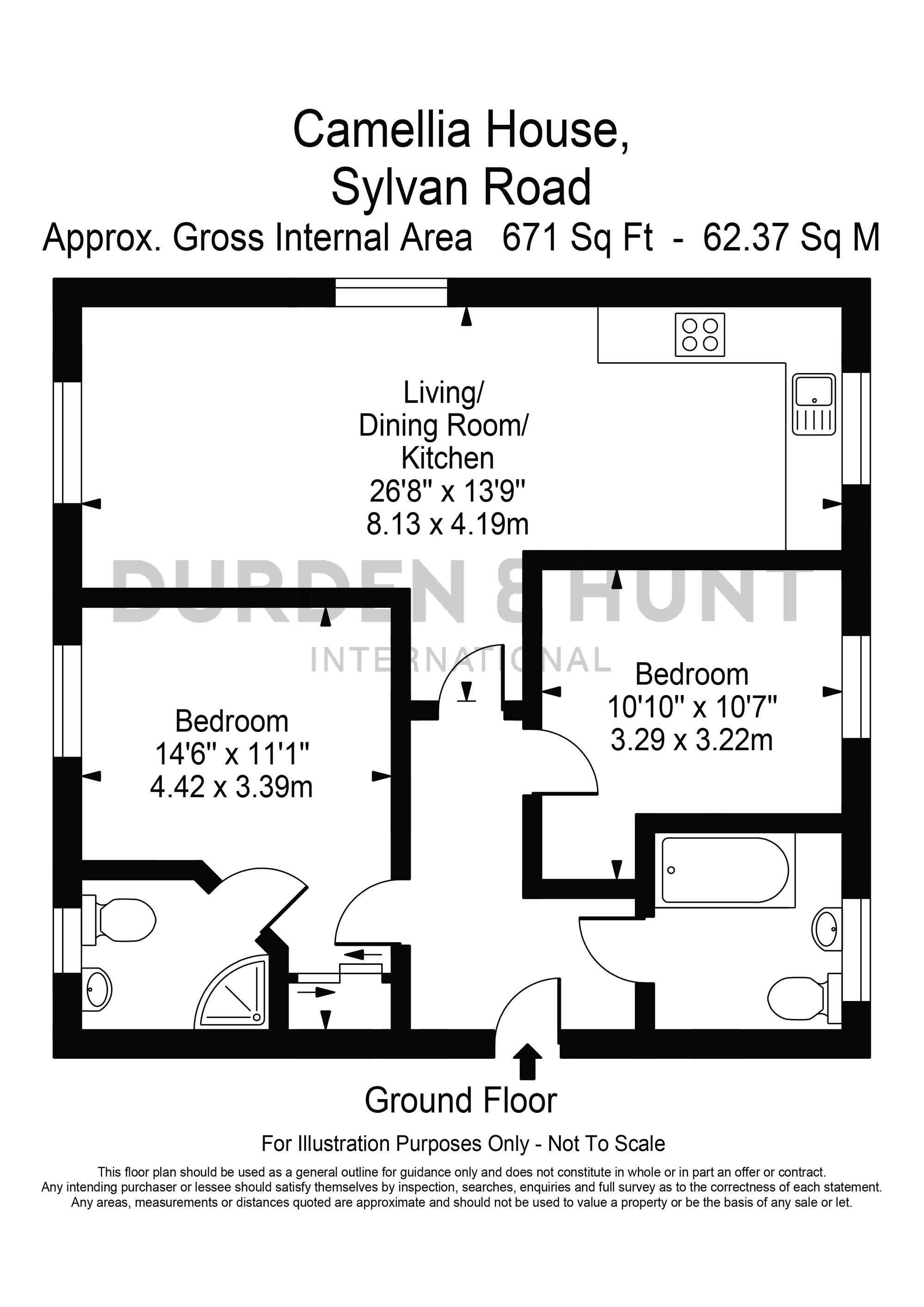 Flat 3, Camellia House, Chigwell floorplan