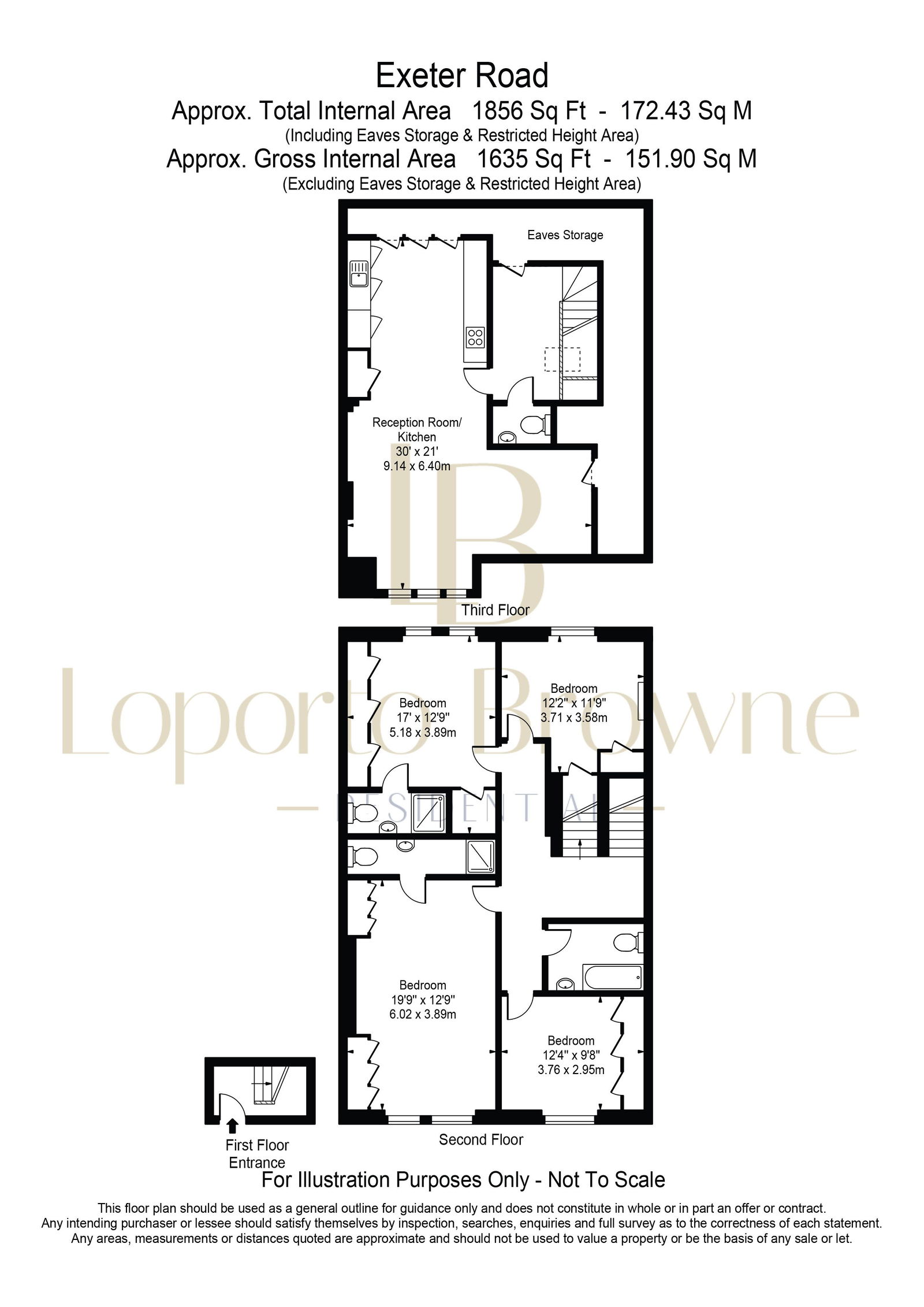 4,Top Floor, Exeter Road, London floorplan