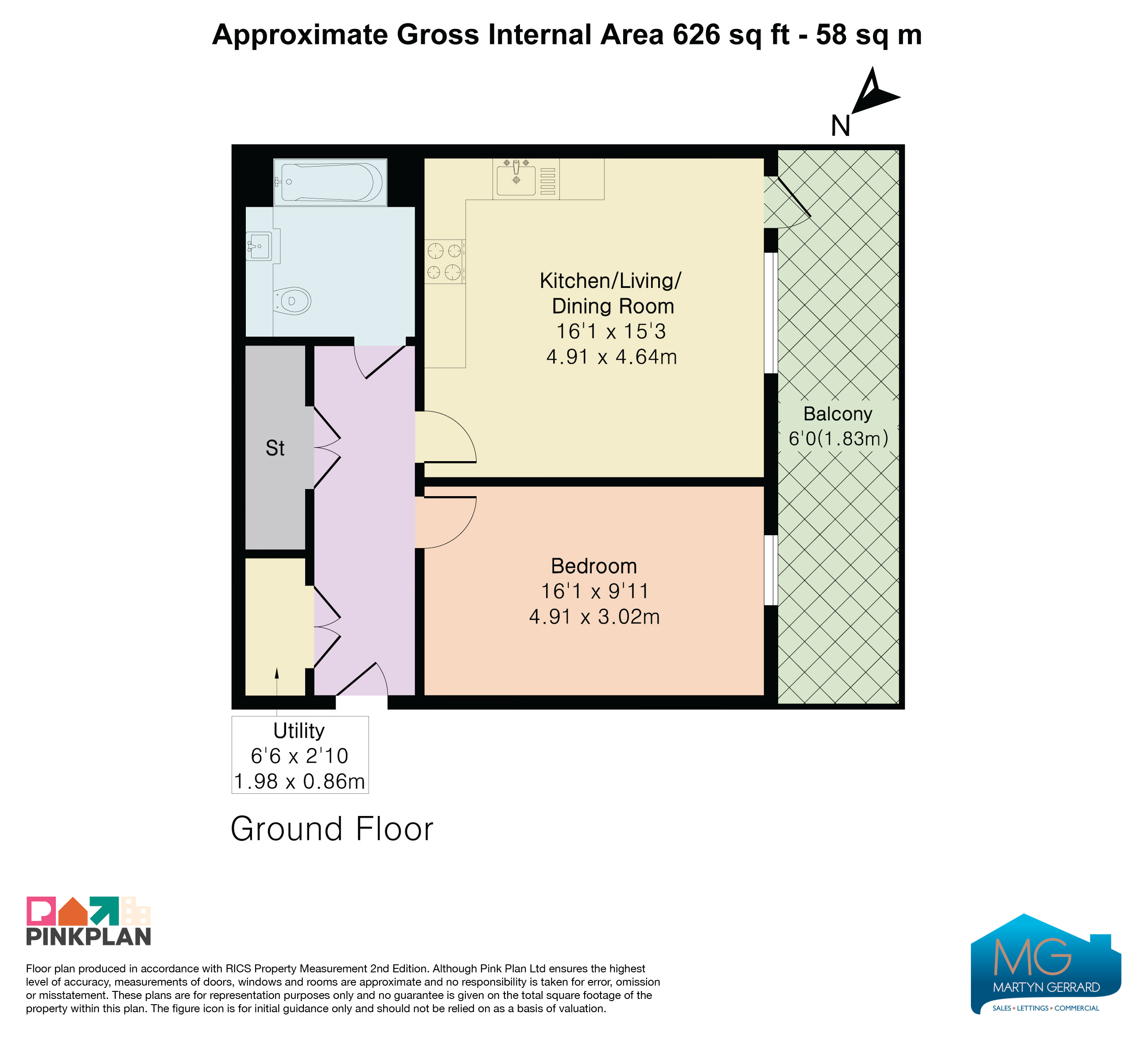 Flat 2, Buttercup Apartments, 86, Bittacy Hill, Mill Hill floorplan