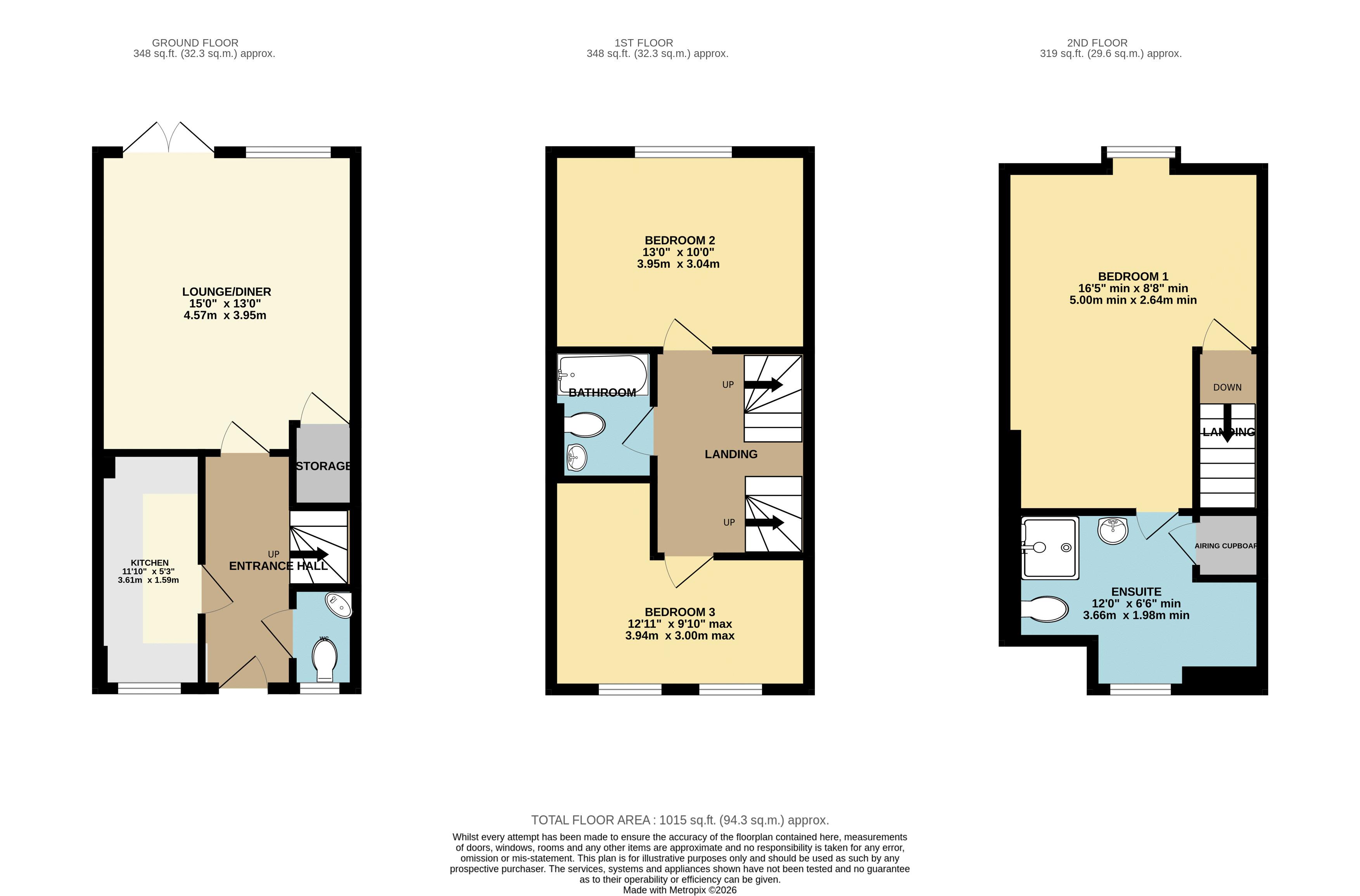 163, Allenby Close, Lincoln floorplan