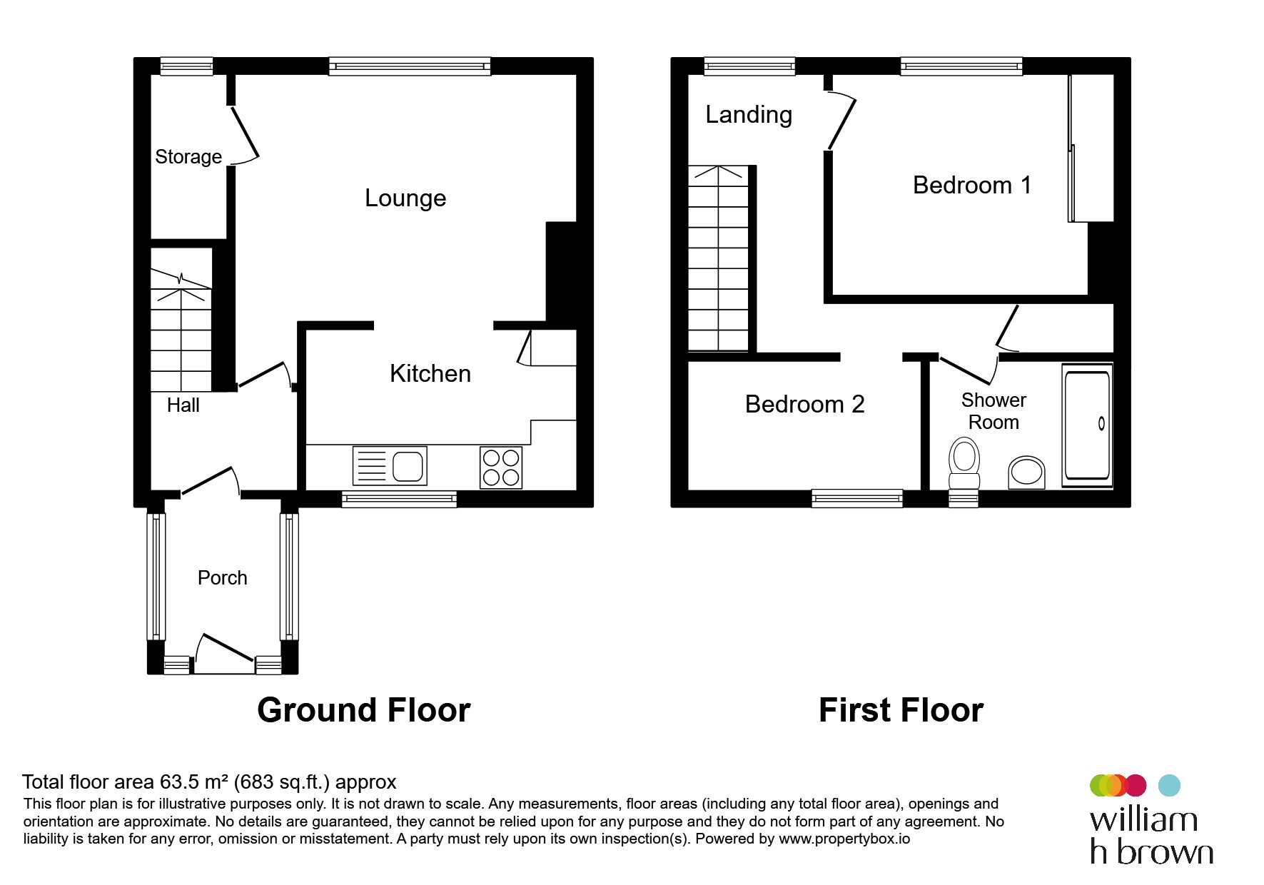 1b, Clarendon Cottages, Ossett floorplan