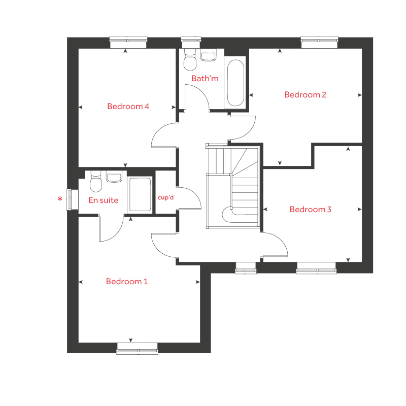 57, Barnacle Way, Glen Parva floorplan