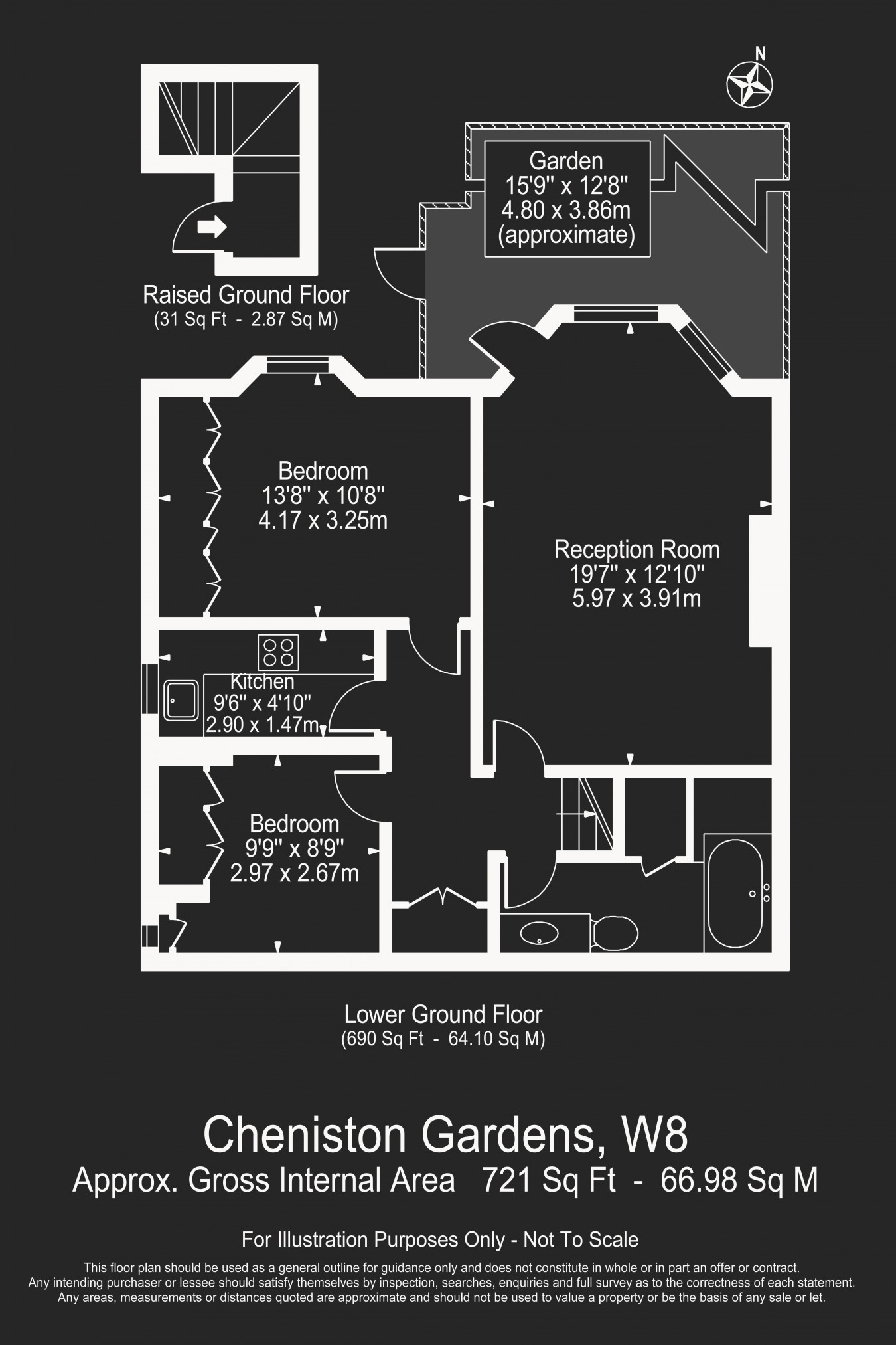 2 Bedrooms Flat to rent in Cheniston Gardens, London W8