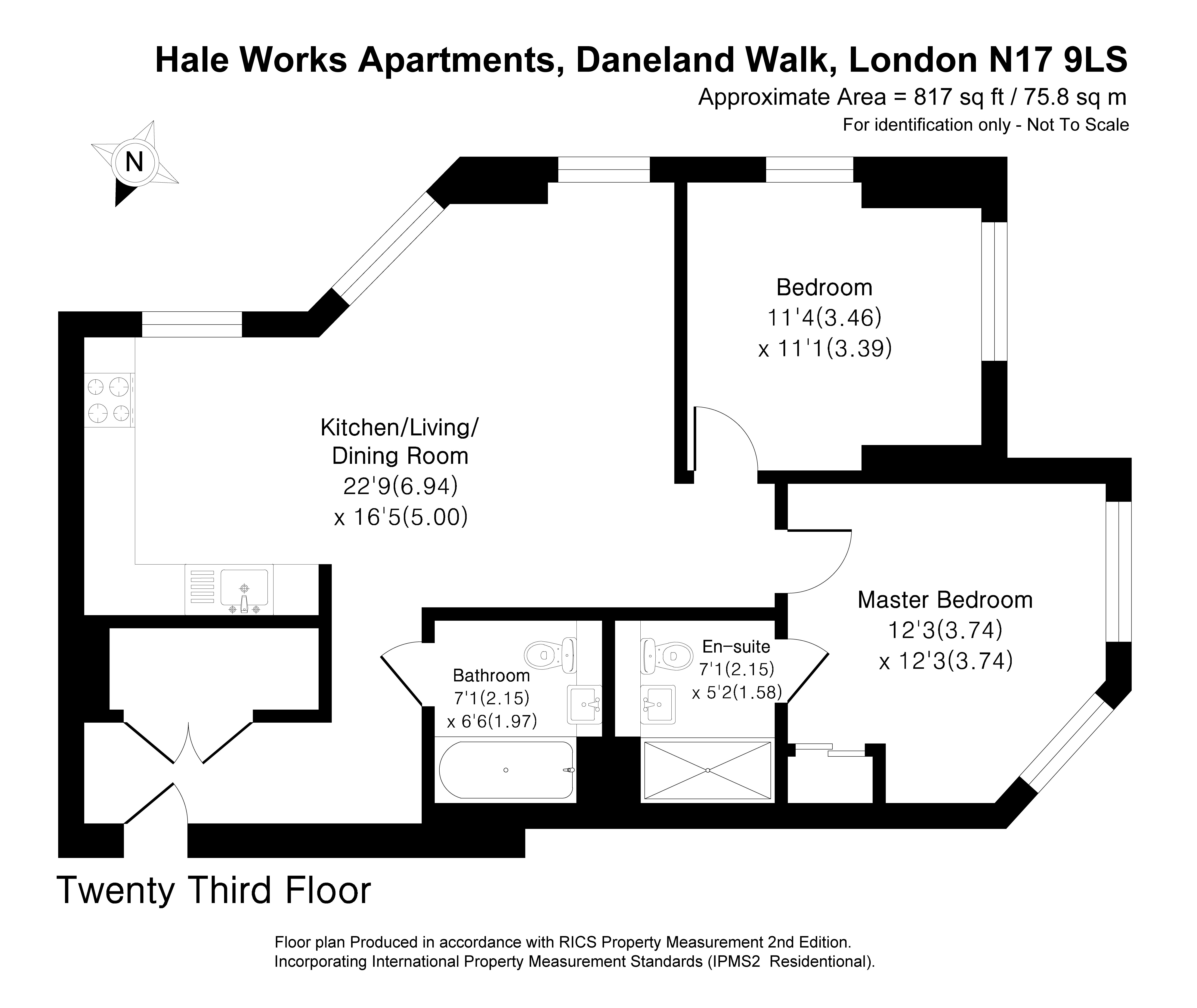 Flat 208, Hale Works Apartments, Daneland Walk, London floorplan