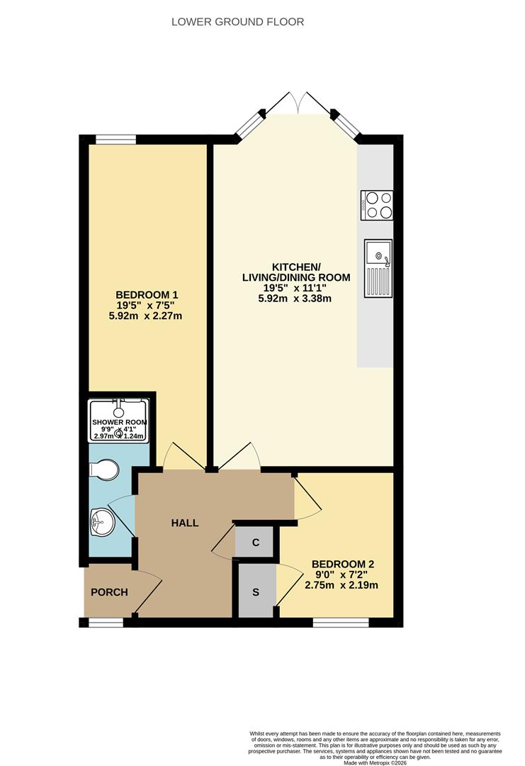 Flat 3 Grande View, 25, Burlington Place, Eastbourne floorplan