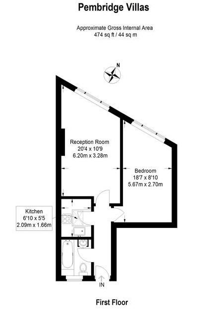 1 Bedrooms Flat to rent in Pembridge Villas, Notting Hill W11