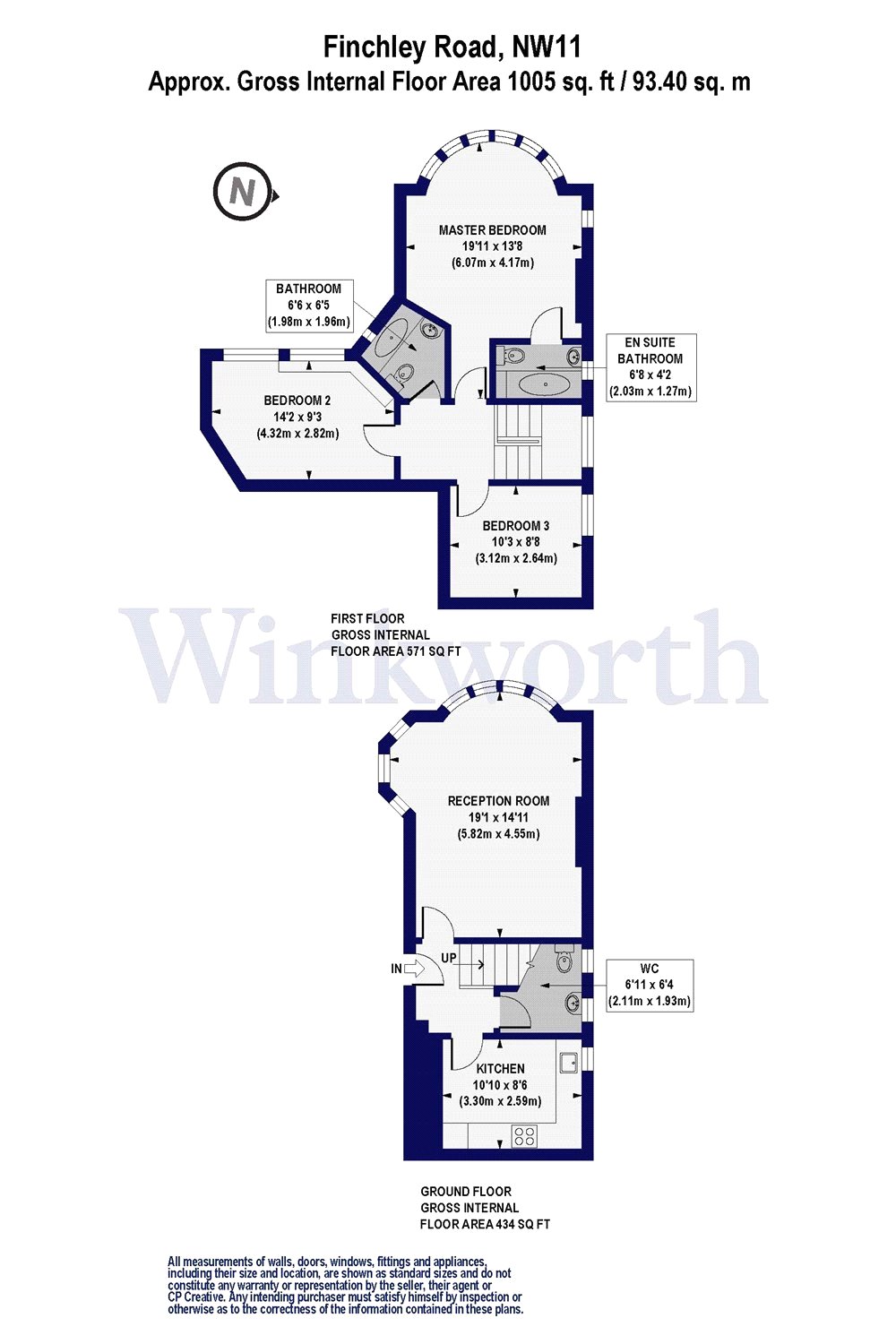 3 Bedrooms Terraced house to rent in Finchley Road, London NW11