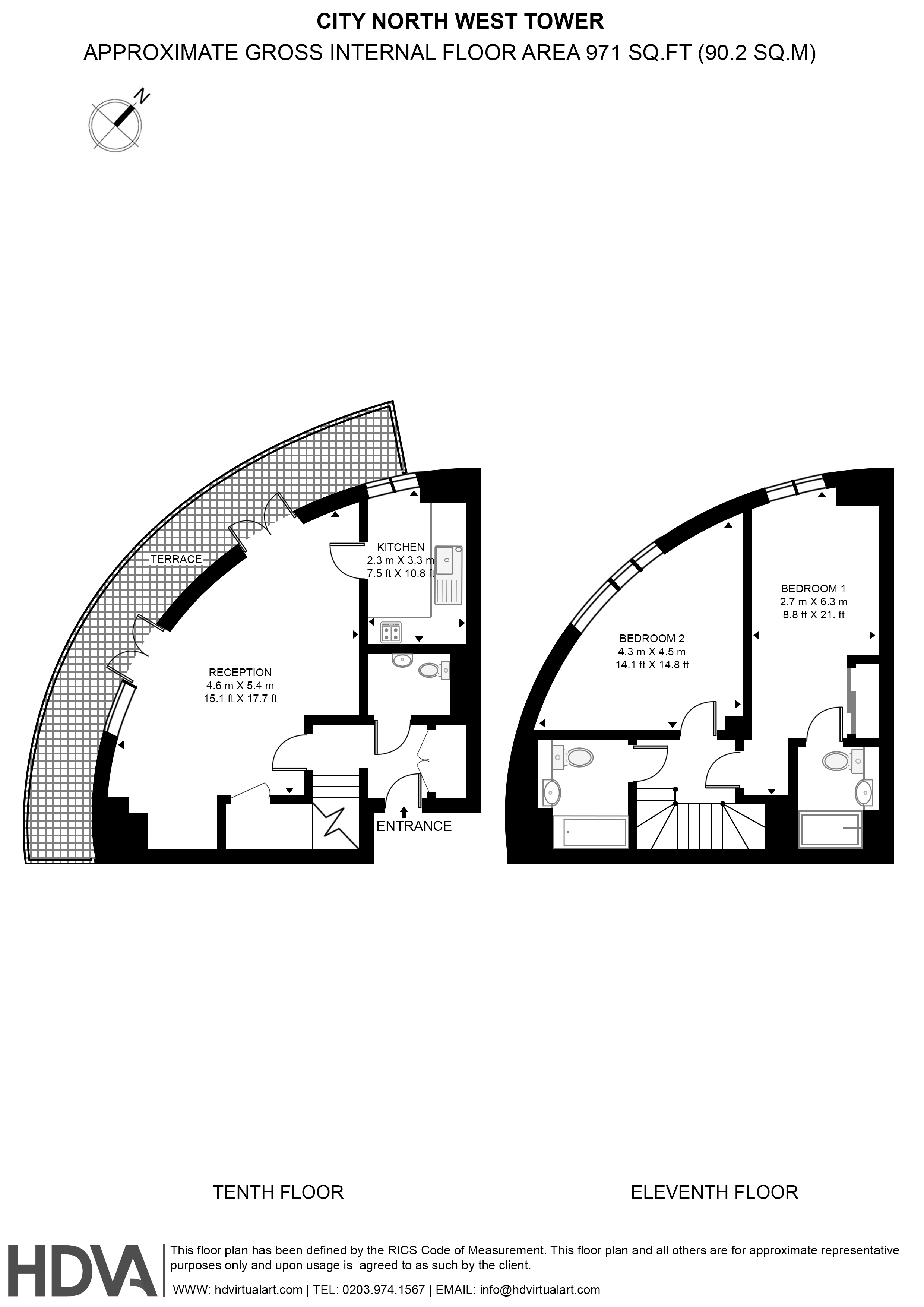 Apartment 35, City North West Tower, 9, Goodwin Street, London floorplan