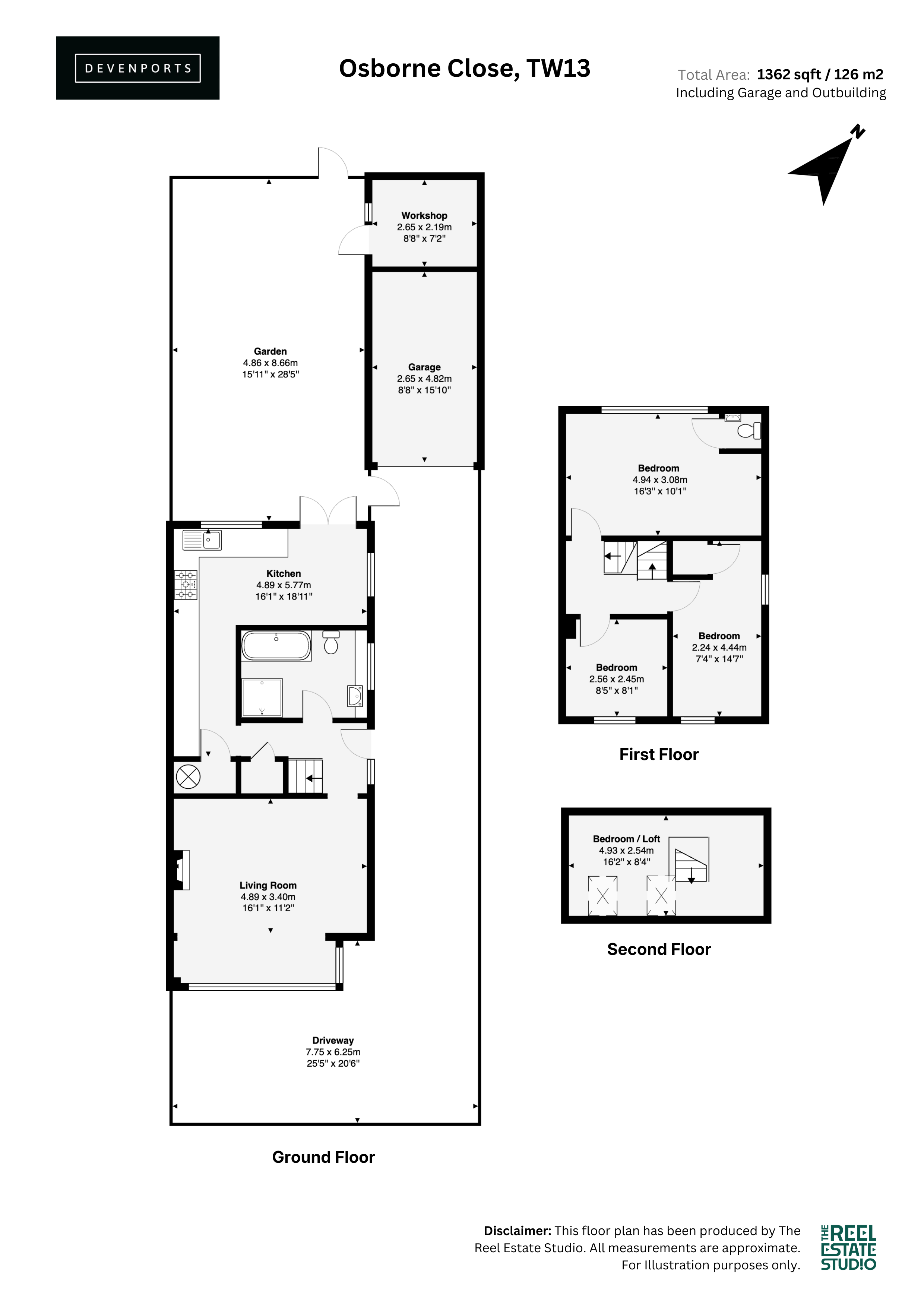 2, Osborne Close, Hanworth floorplan