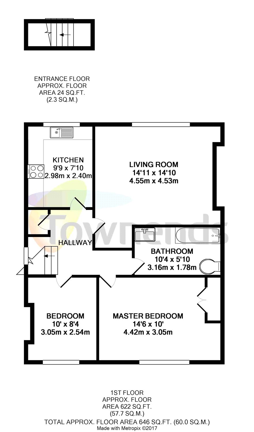 2 Bedrooms Flat to rent in Stoke Road, Guildford GU1