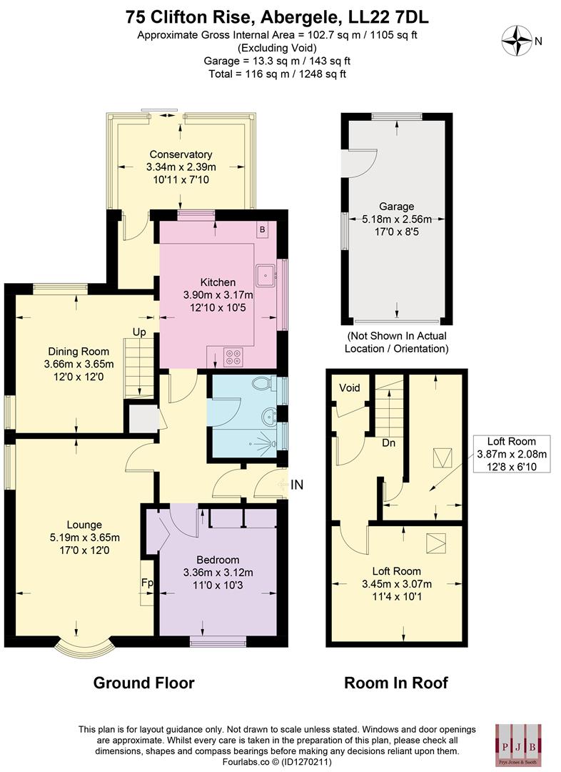 75, Clifton Rise, Abergele floorplan