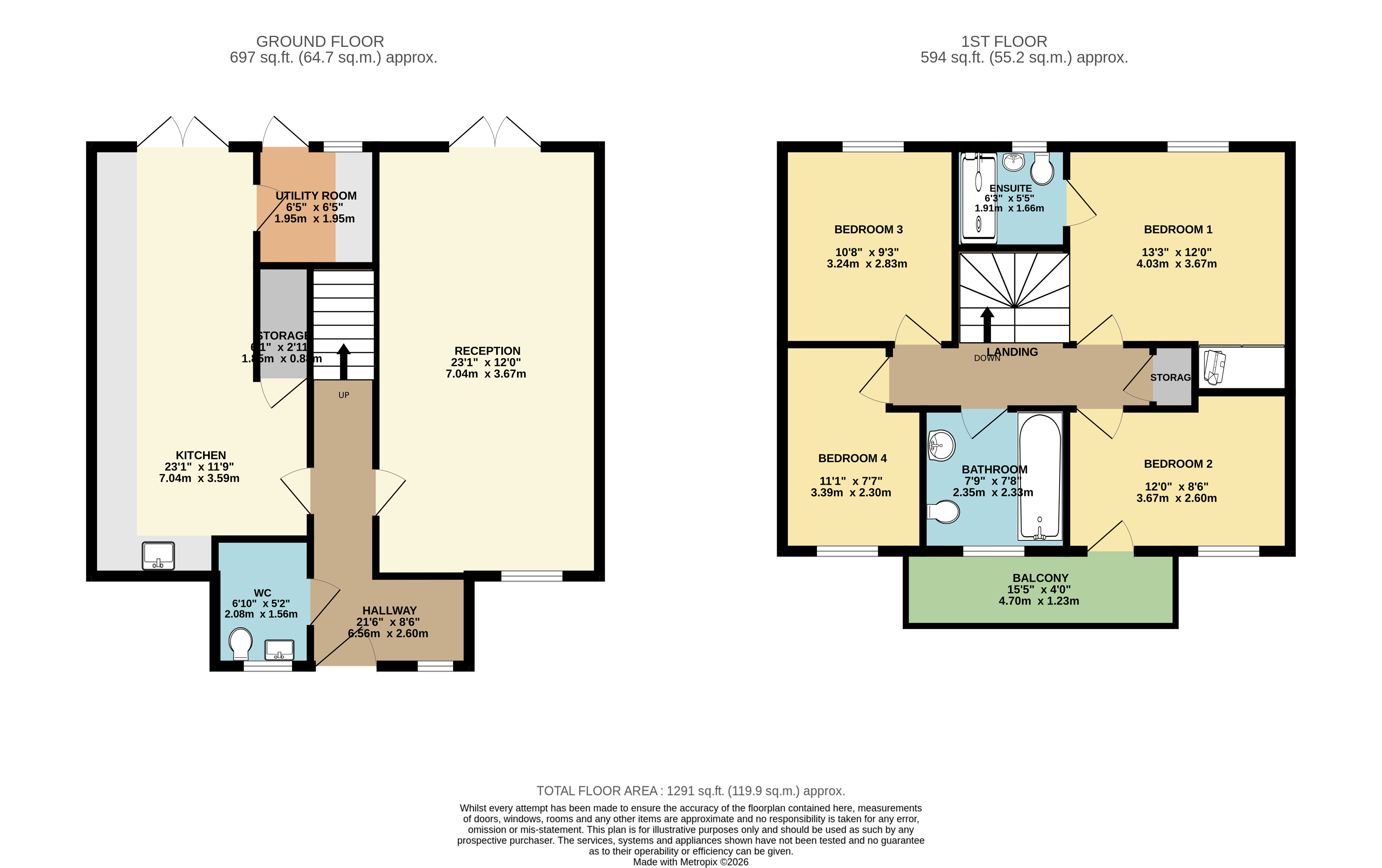 54, Barrett Way, South Ockendon floorplan