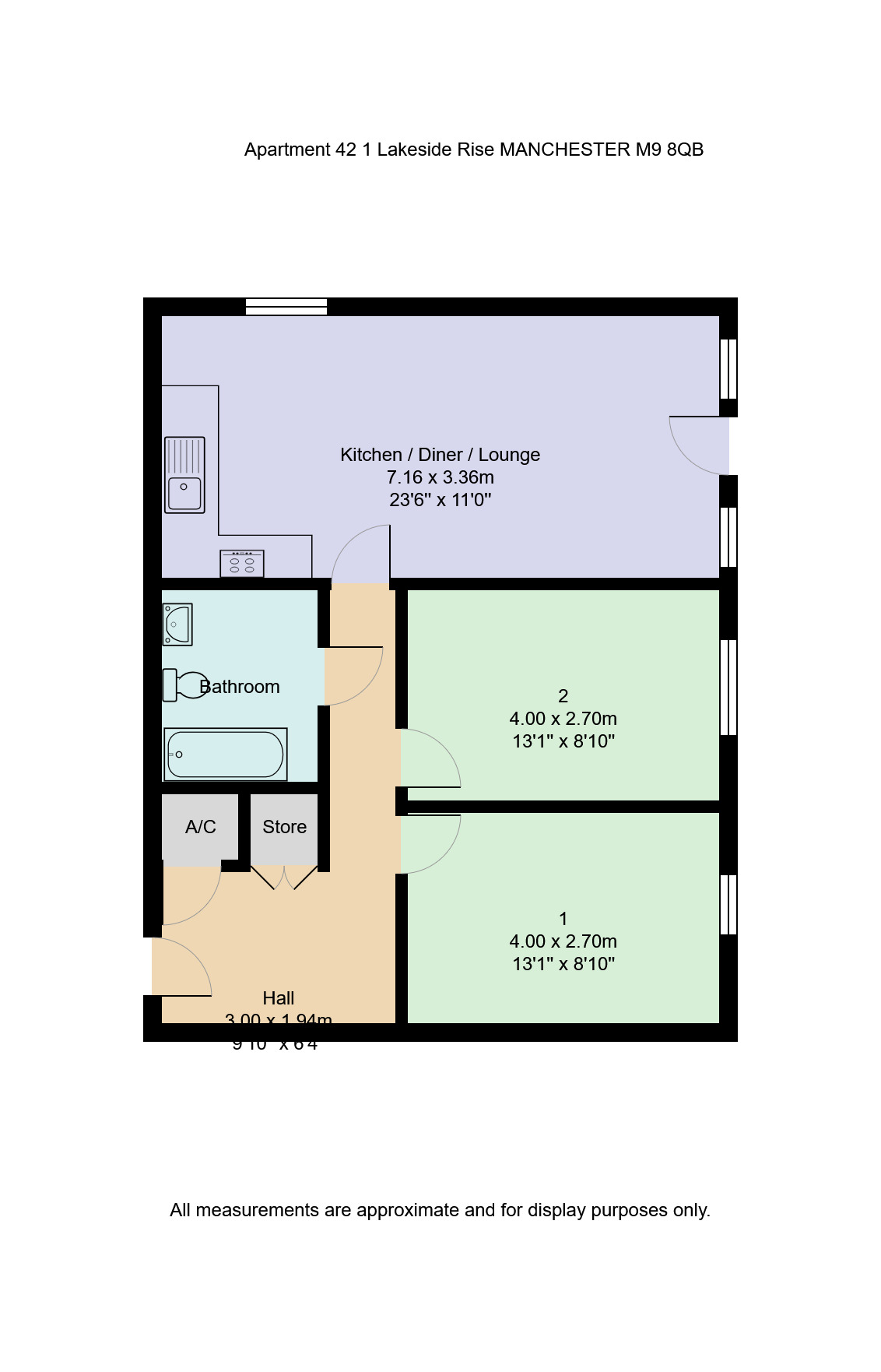 Apt 42, Lakeside Rise, Blackley, Manchester floorplan