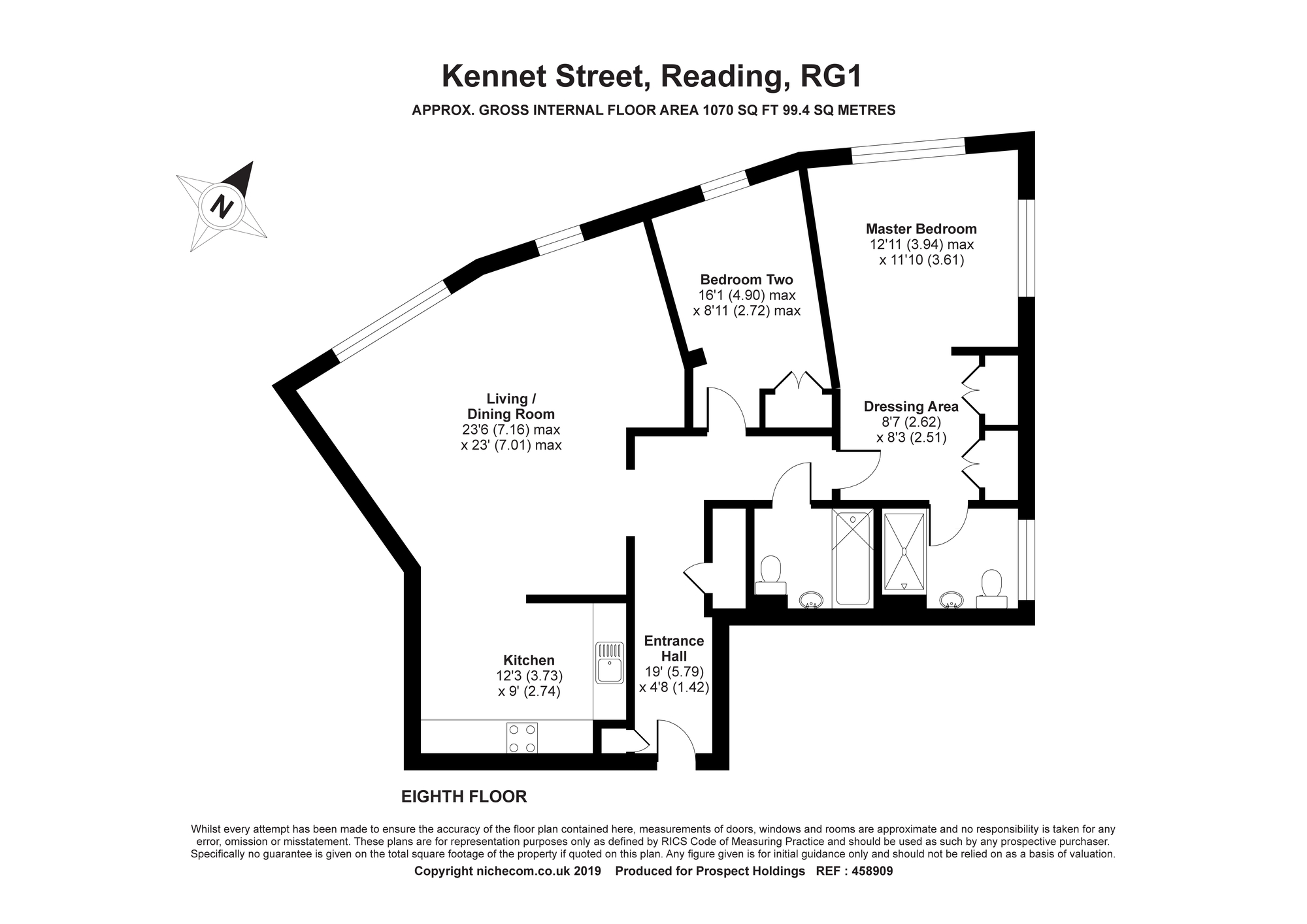 2 Bedrooms Flat for sale in Kennet Street, Reading, Berkshire RG1