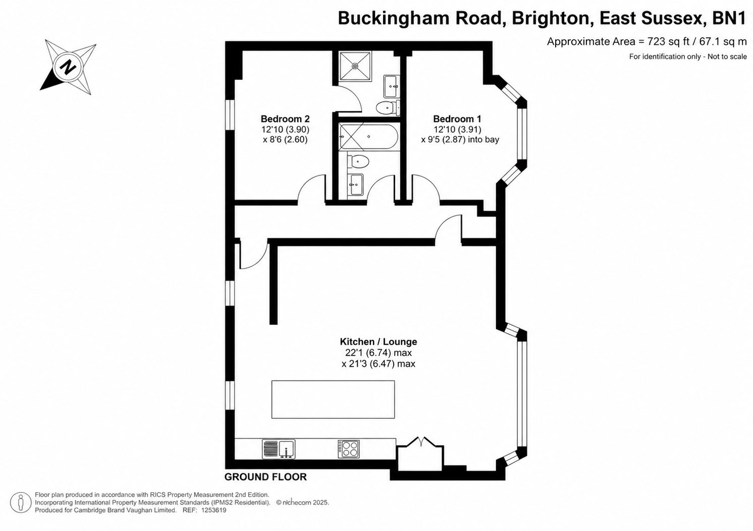 Flat 1, 78, Buckingham Road, East Sussex floorplan