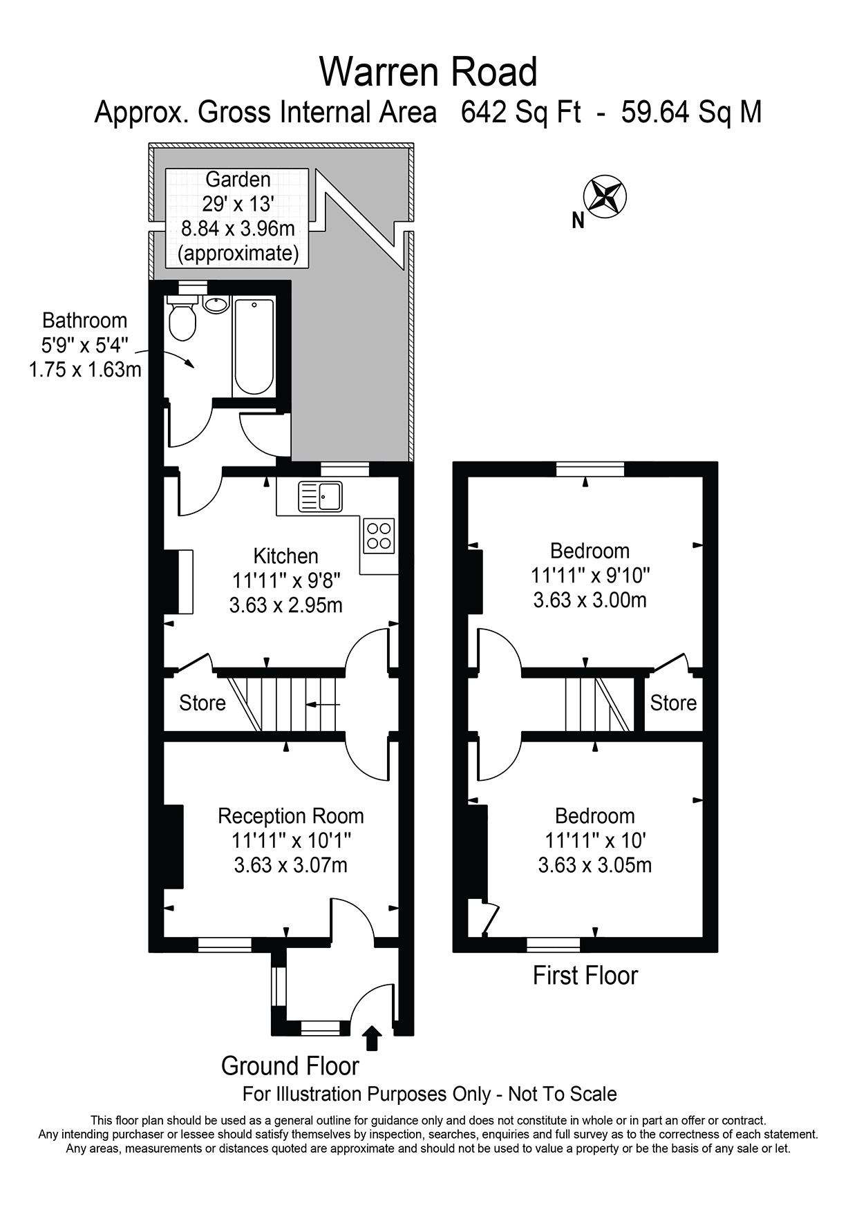2 Bedrooms Terraced house to rent in Warren Road, Addiscombe, Croydon CR0