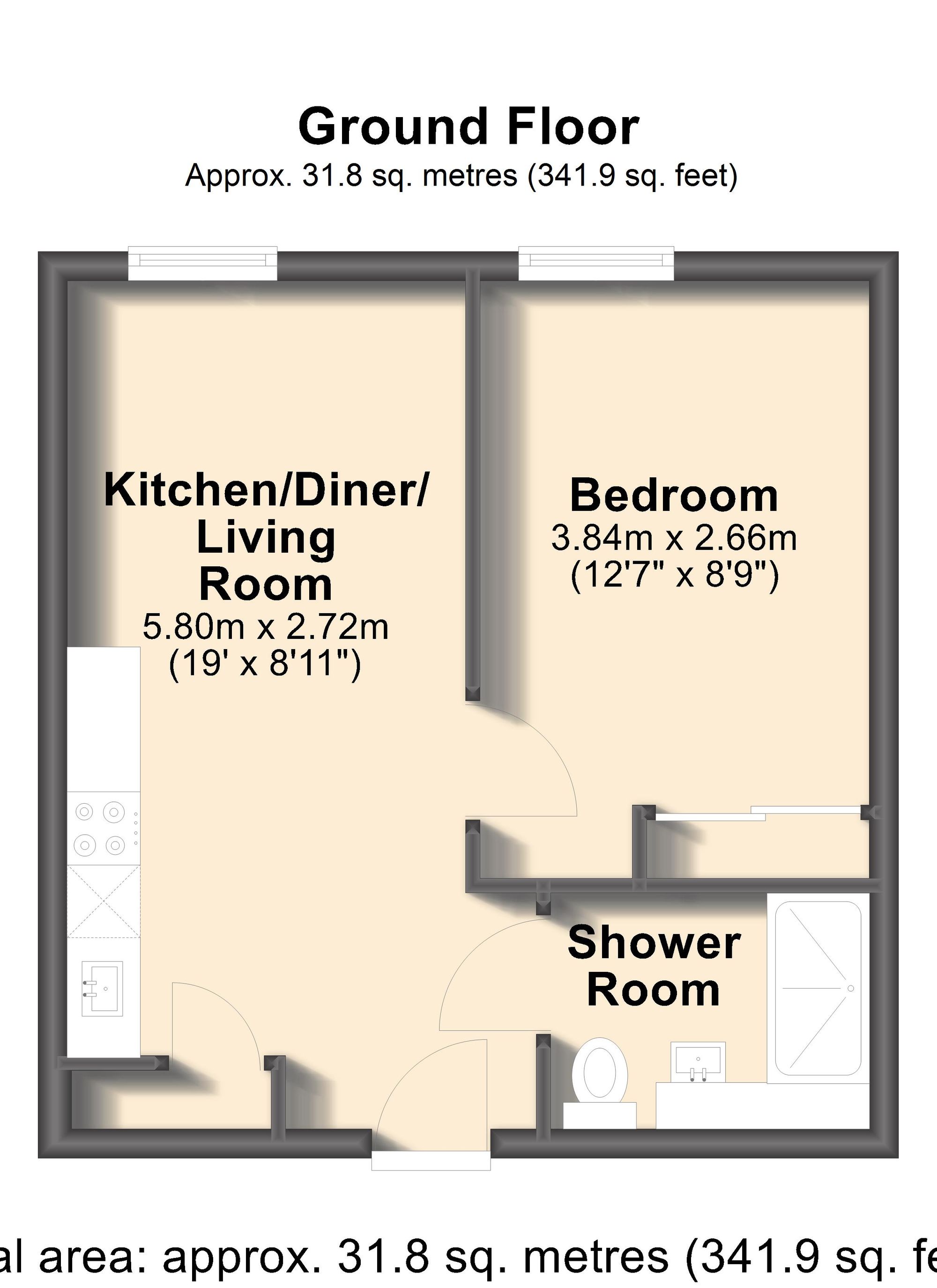 Apt 47, Rock Mill Holiday Apartments The Dale, Hope Valley floorplan