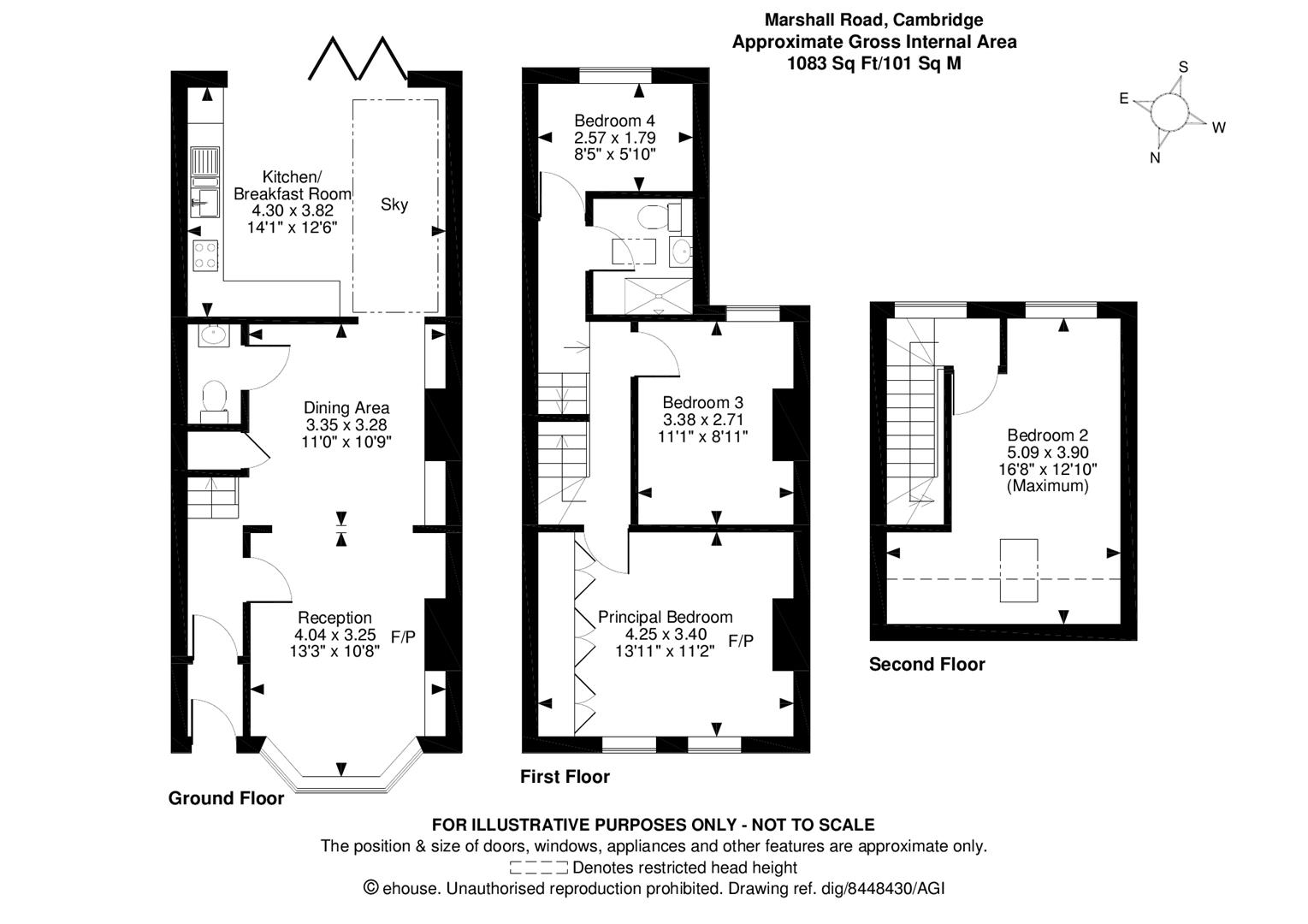 42, Marshall Road, Cambridge floorplan