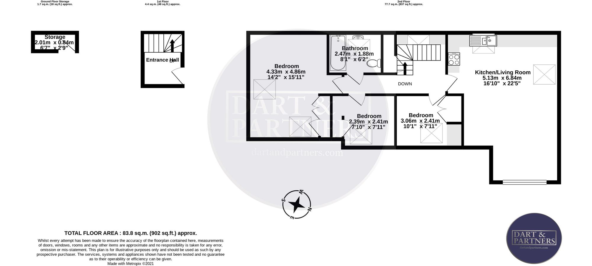 Flat 5, 139 Exeter Road, Dawlish floorplan