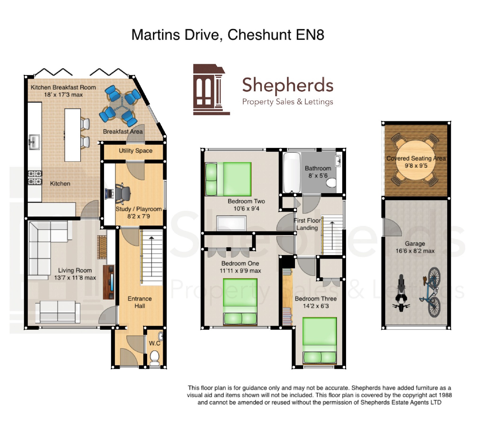 3 Bedrooms Semi-detached house for sale in Martins Drive, Cheshunt, Hertfordshire EN8