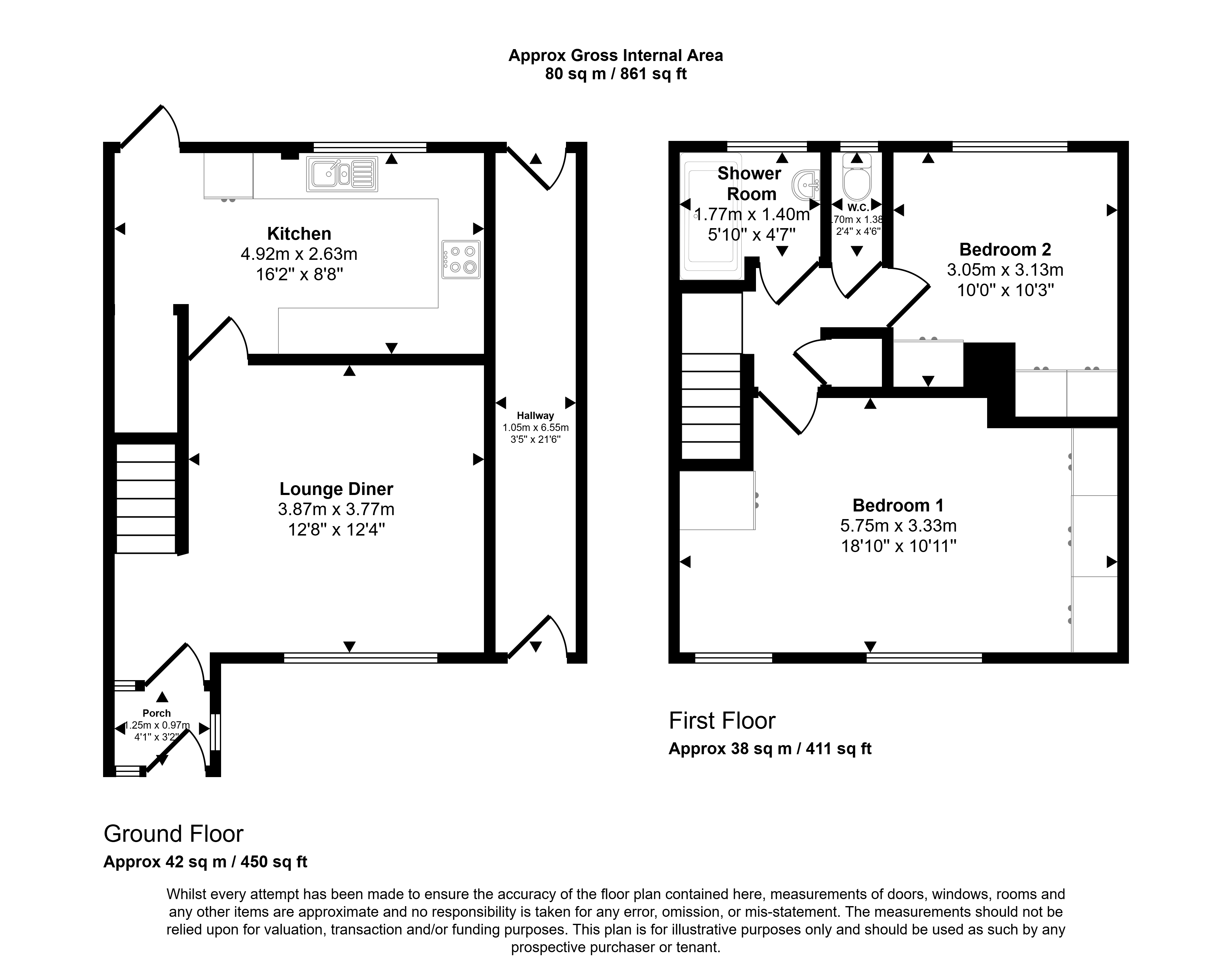 78, Linton Avenue, Borehamwood floorplan
