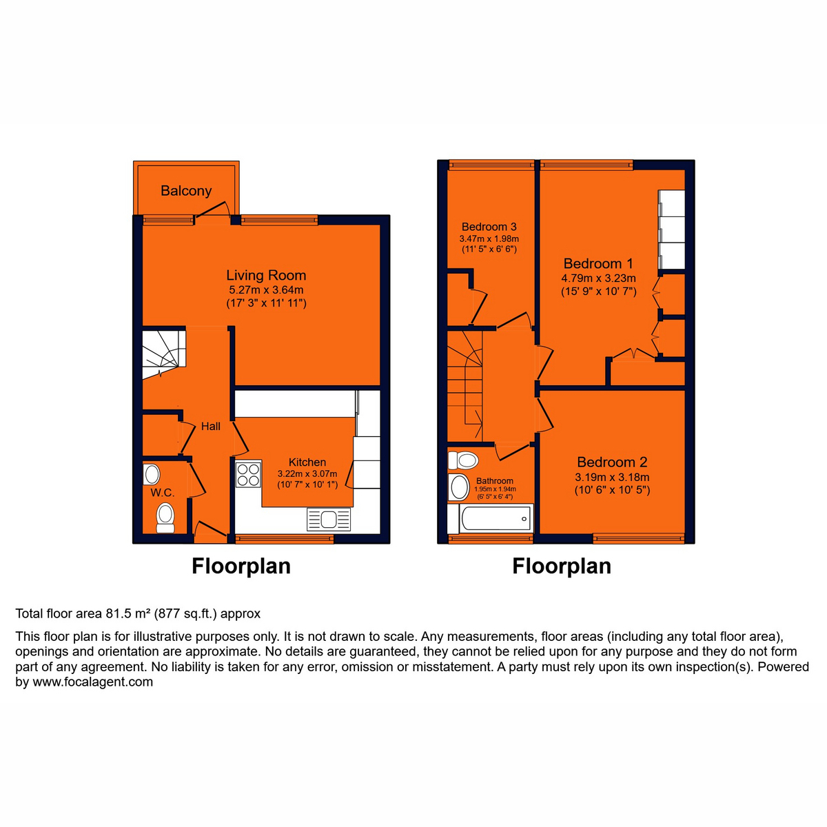 Flat Flat 12, Park Gate Court, High Street, Hampton floorplan