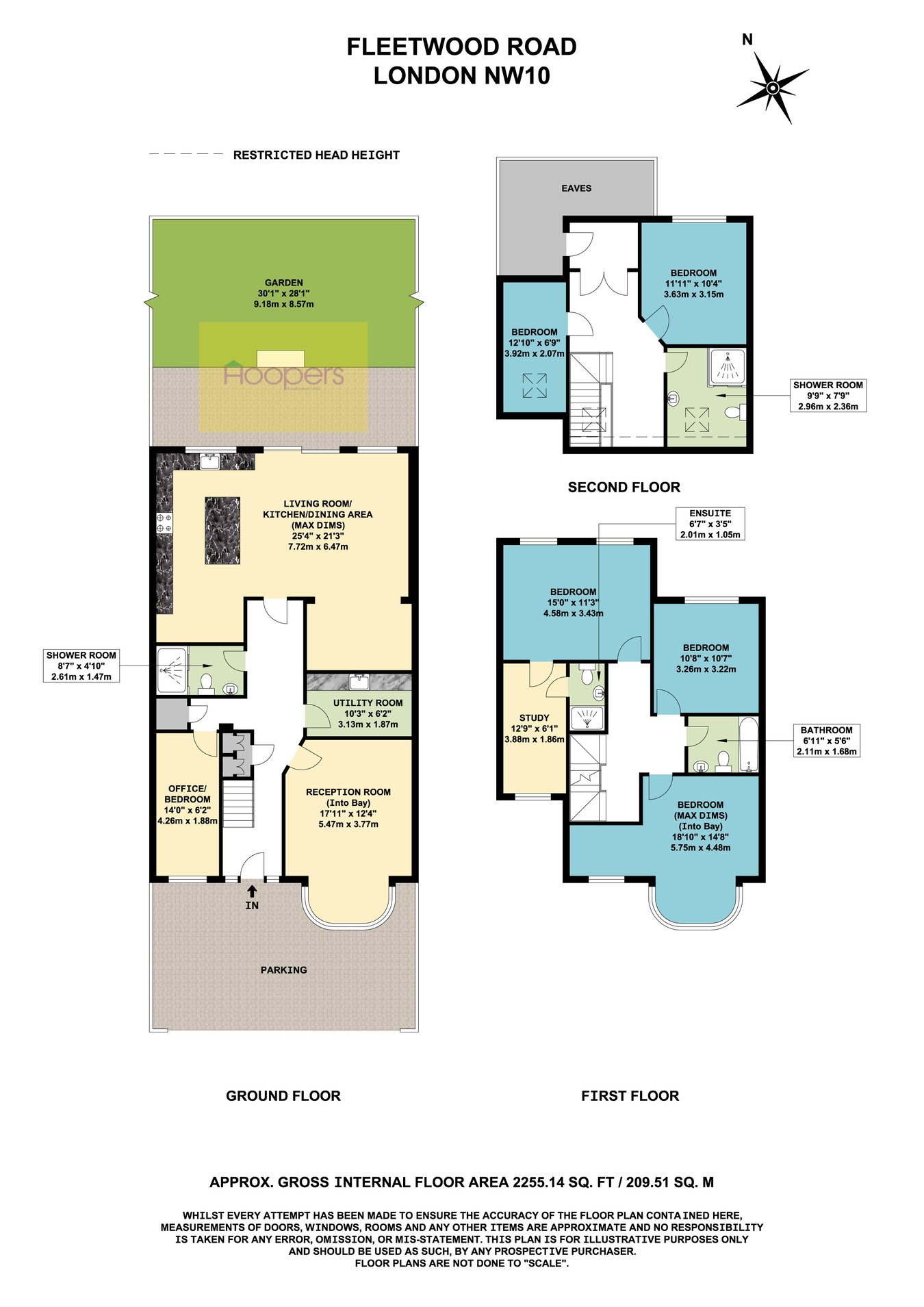 126, Fleetwood Road, London floorplan