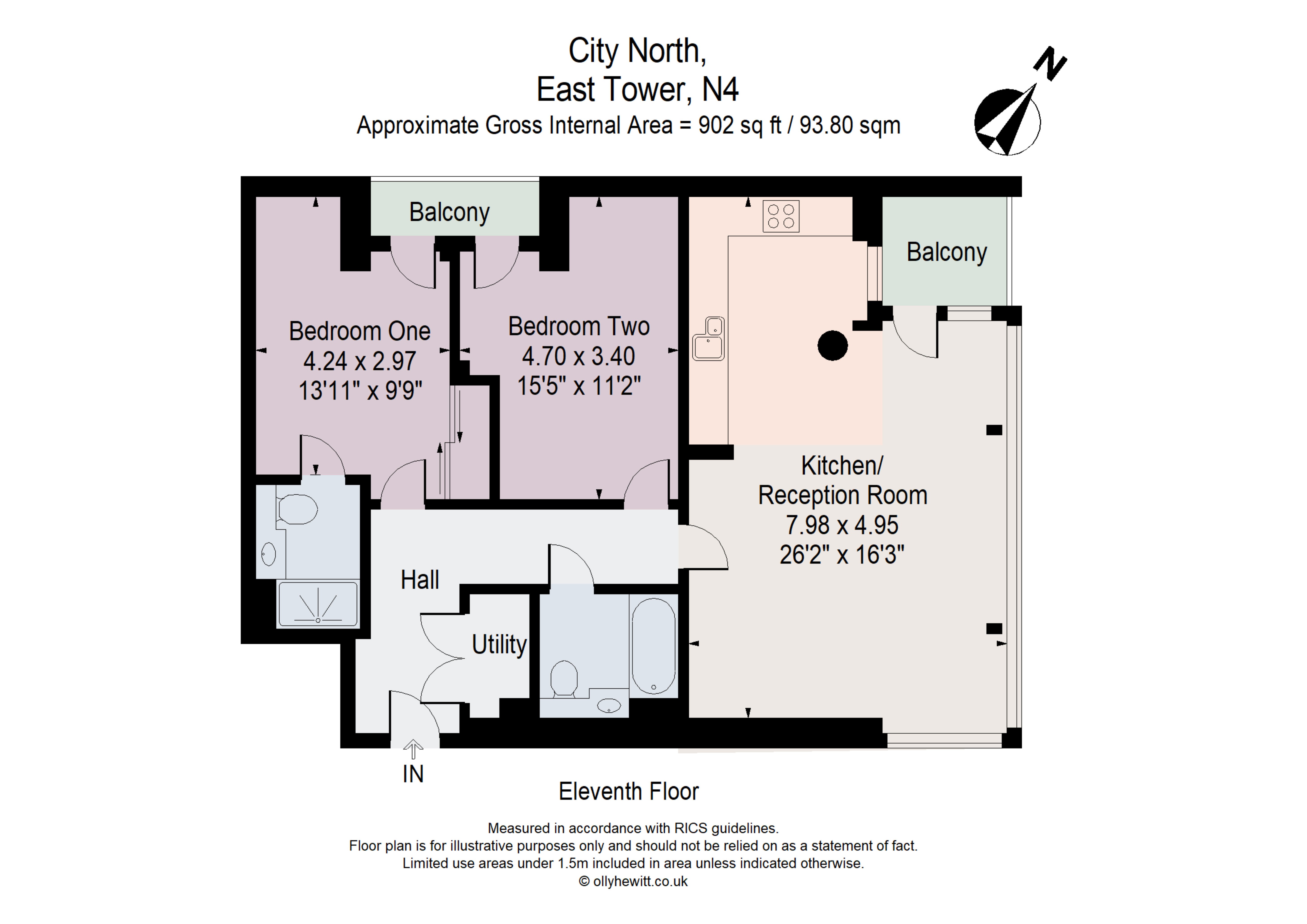 Apartment 104,, City North East Tower, London floorplan