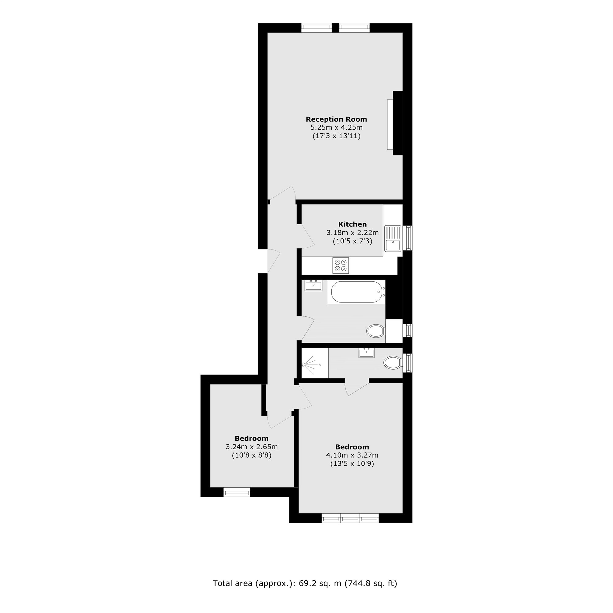 Flat 4, 10, Madeley Road, London floorplan