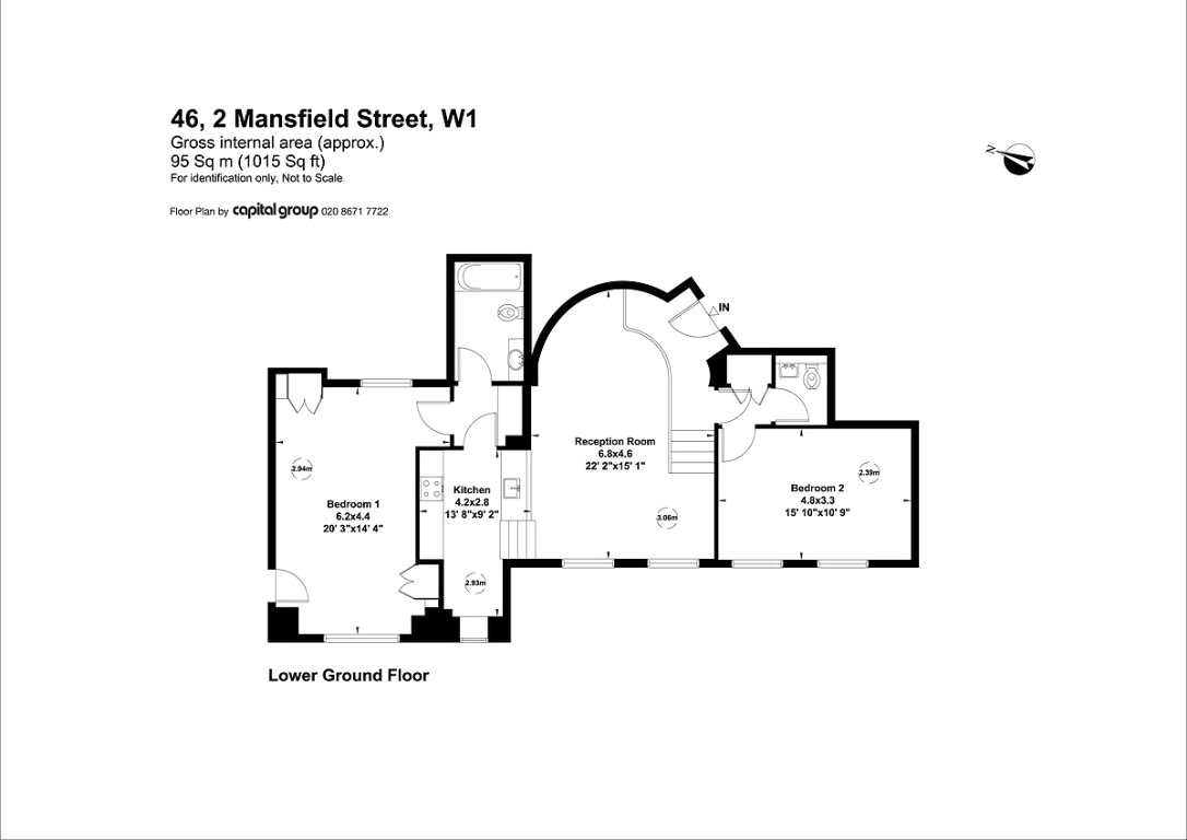 2 Bedrooms Flat to rent in Mansfield Street, Marylebone, London W1G