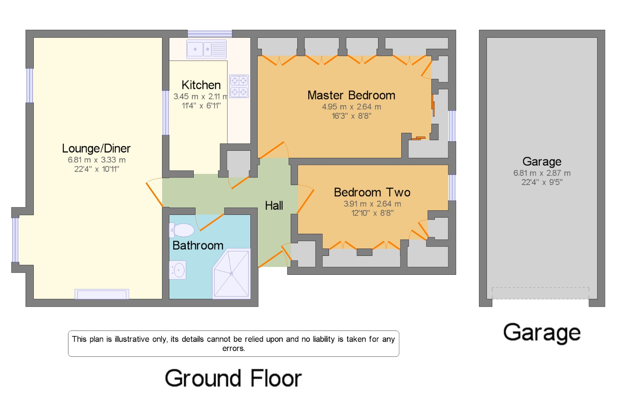 Flat 2,, Southcliff, Falmouth floorplan