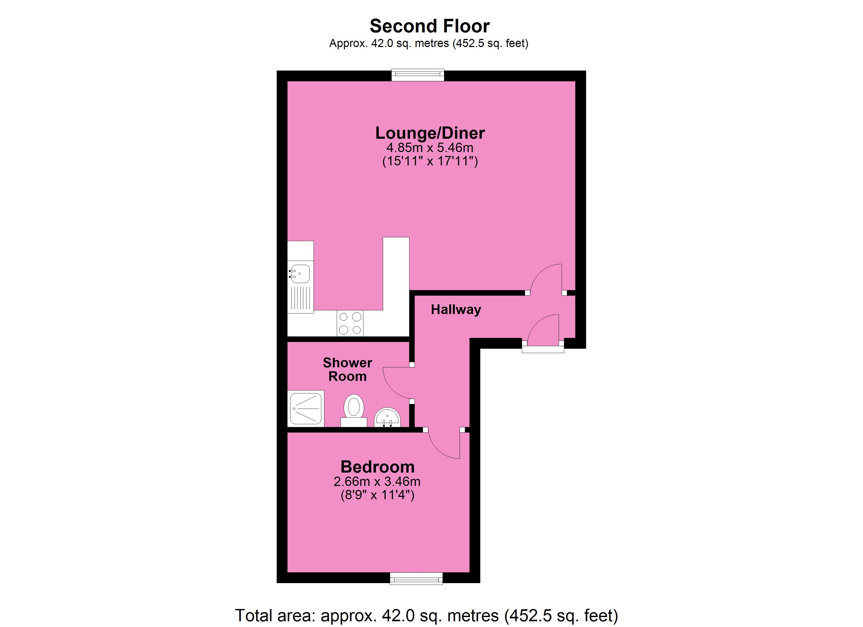 Flat 3 5, The Terrace, Alcombe floorplan