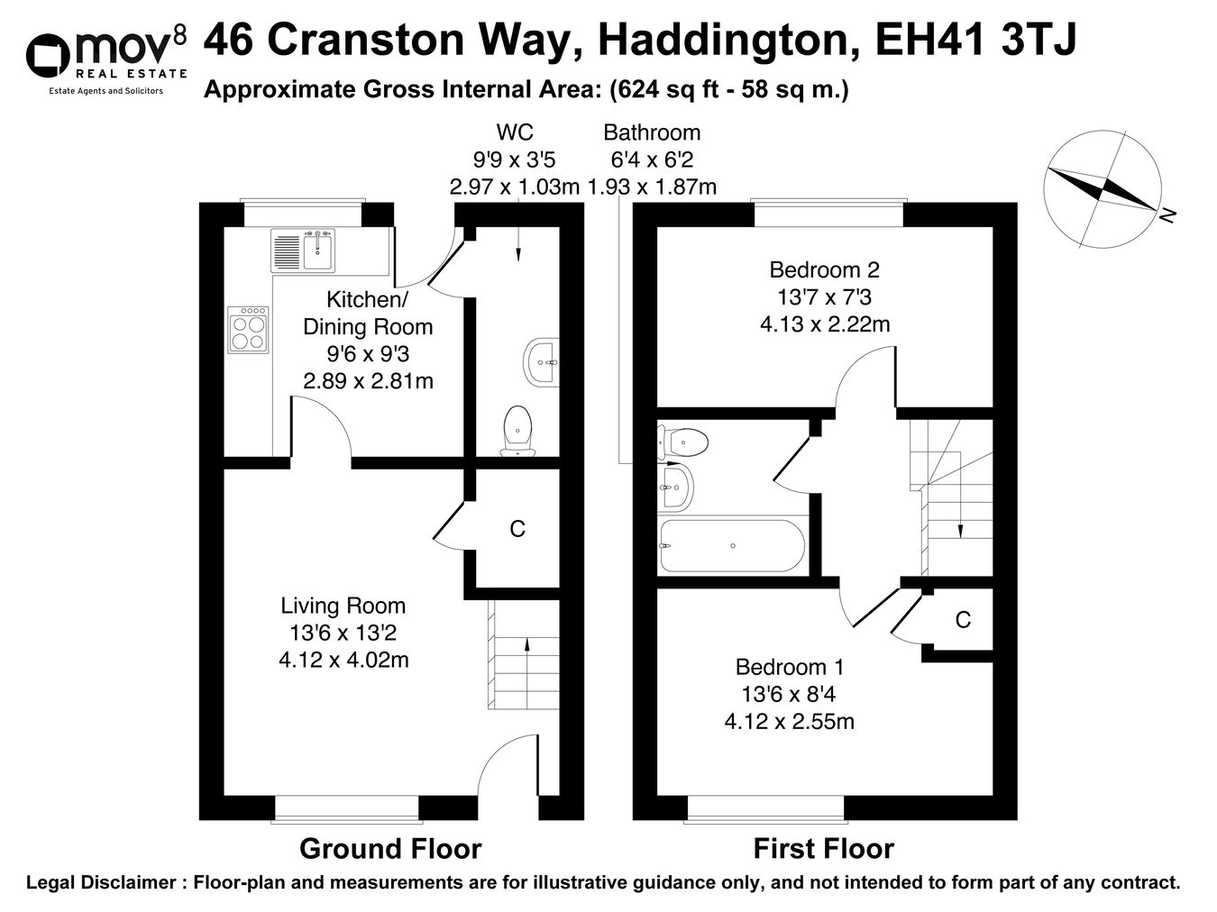 46, Cranston Way, Haddington floorplan