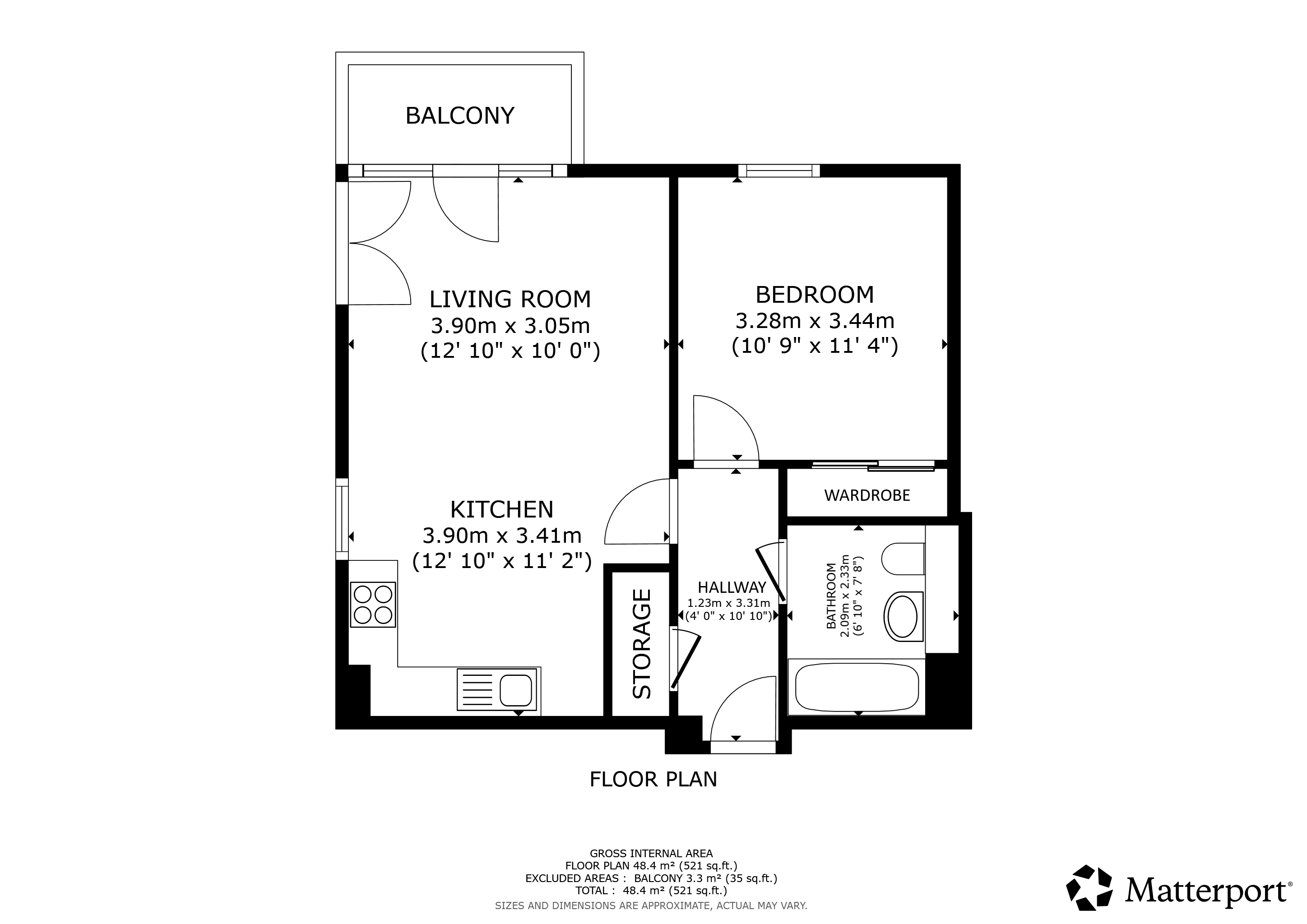 187, Dorchester Avenue, Flat 4/2, Kelvindale floorplan