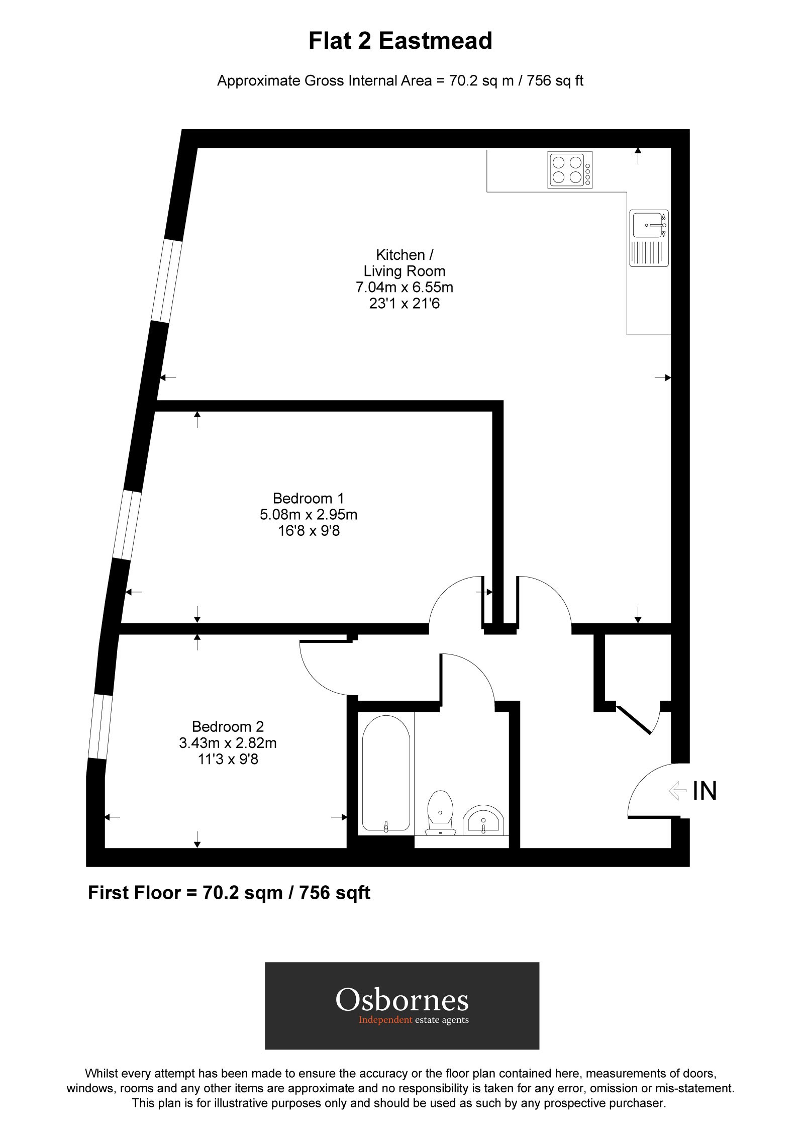 Flat 2 71b, Eastmead, Farnborough floorplan