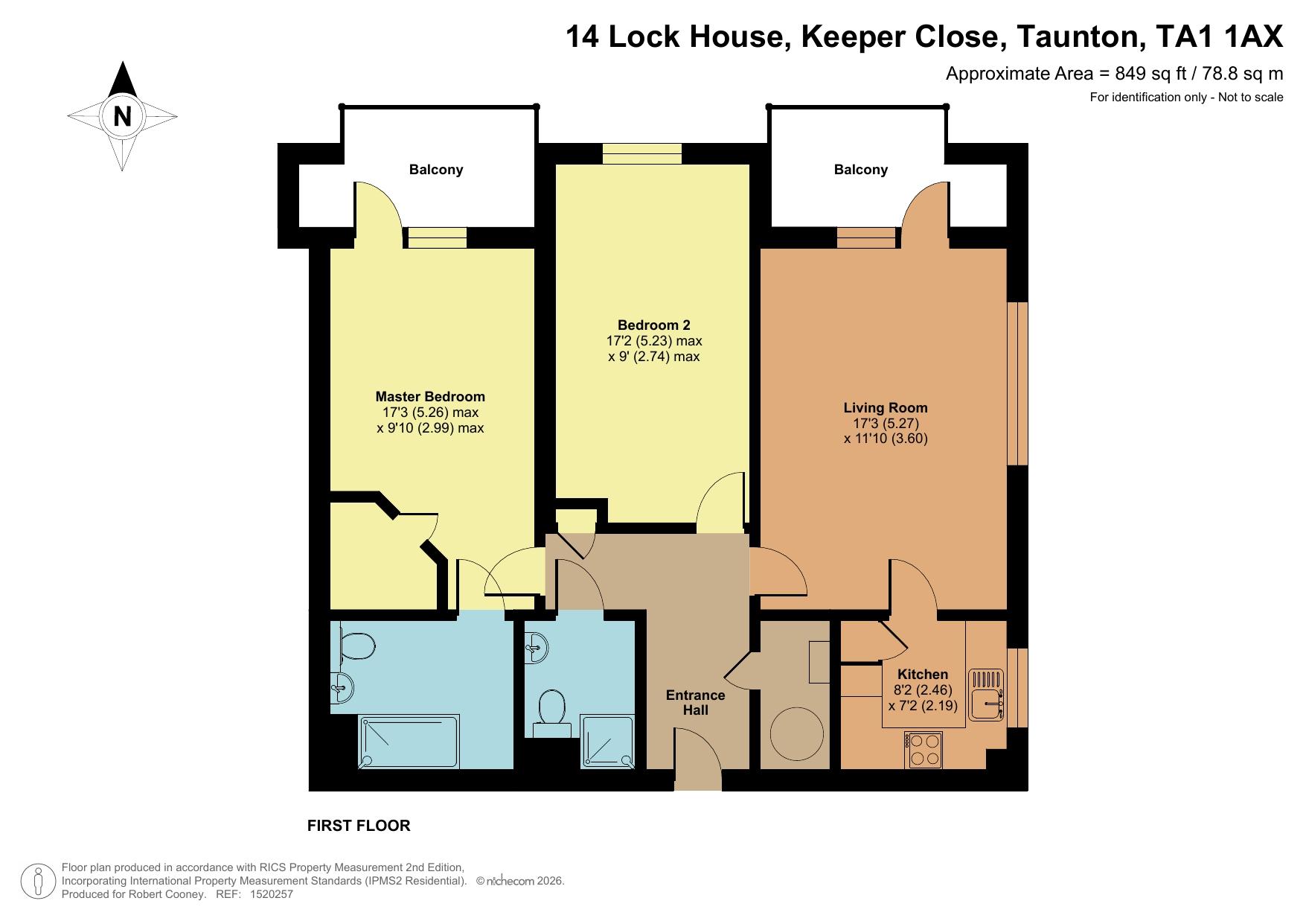 14 Lock House, Taunton floorplan