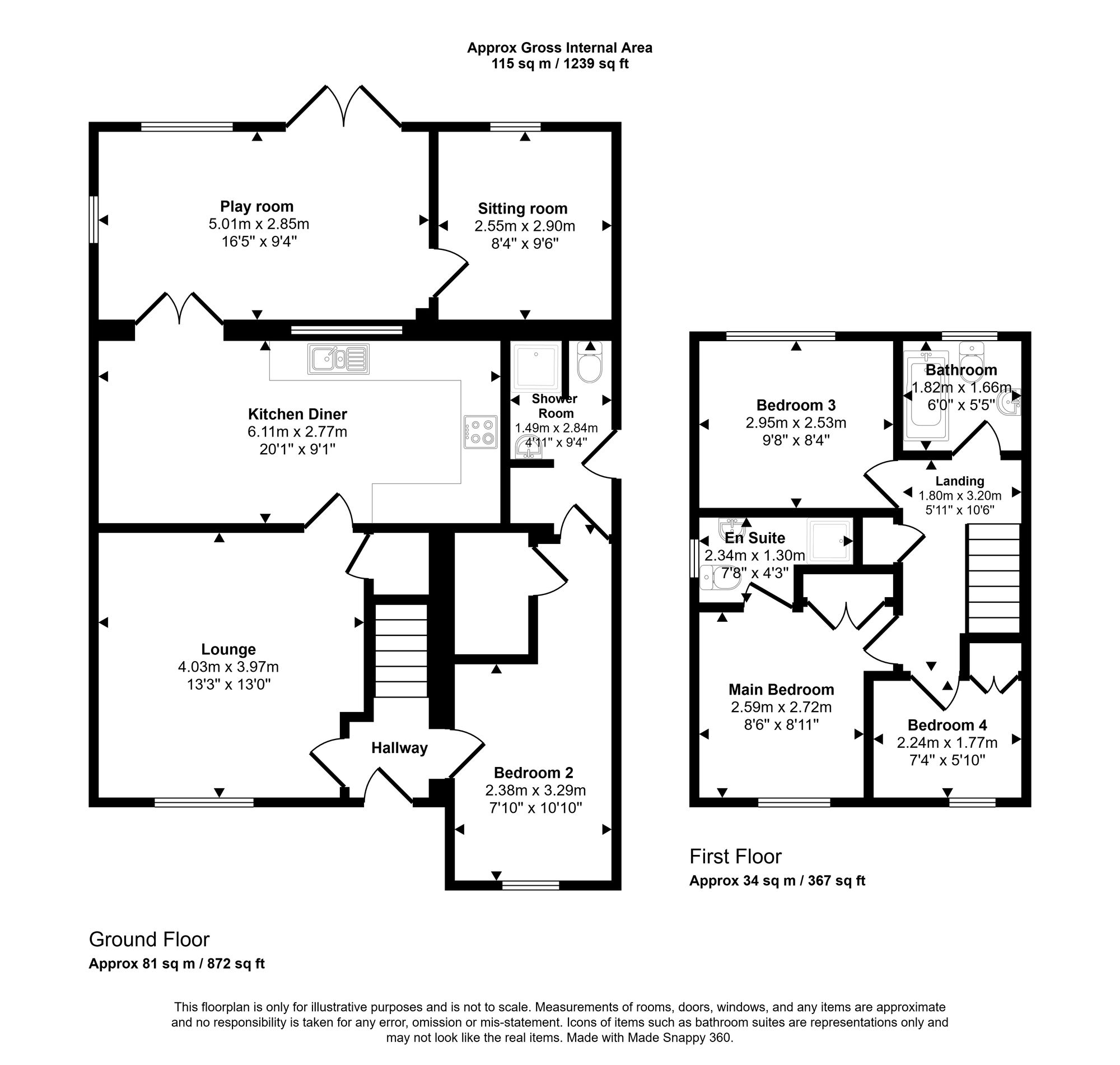 57 Bakewell Drive, Wigan floorplan