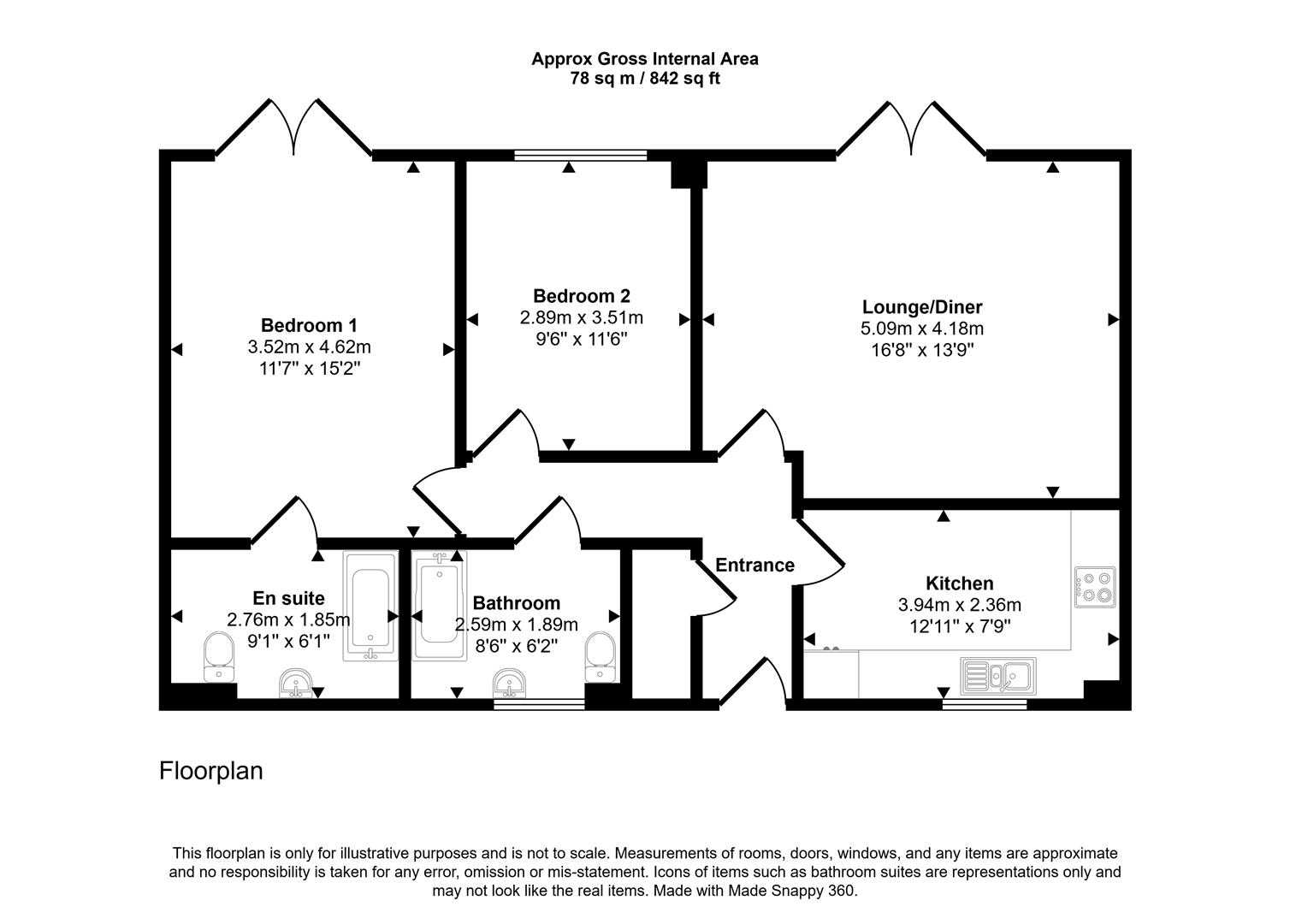 Apartment 103, 323, Bramall Lane, Sheffield floorplan