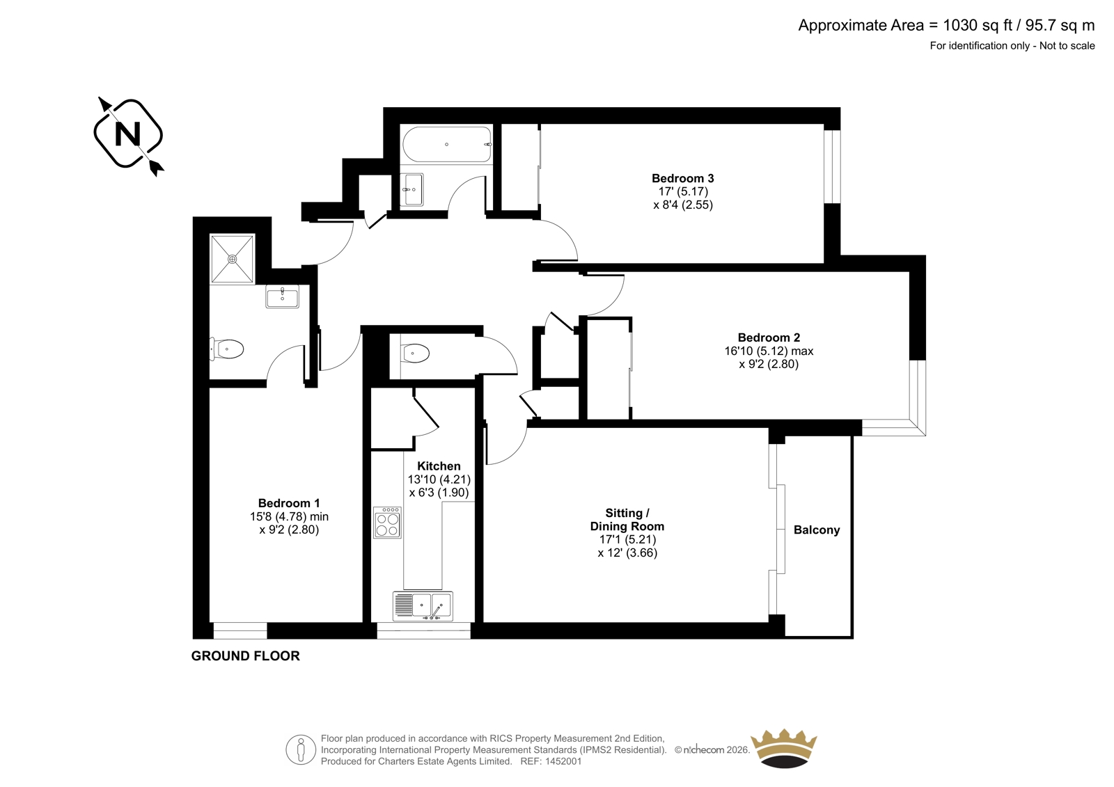Flat 1, Vectis Court,, Talbot Close, Southampton floorplan
