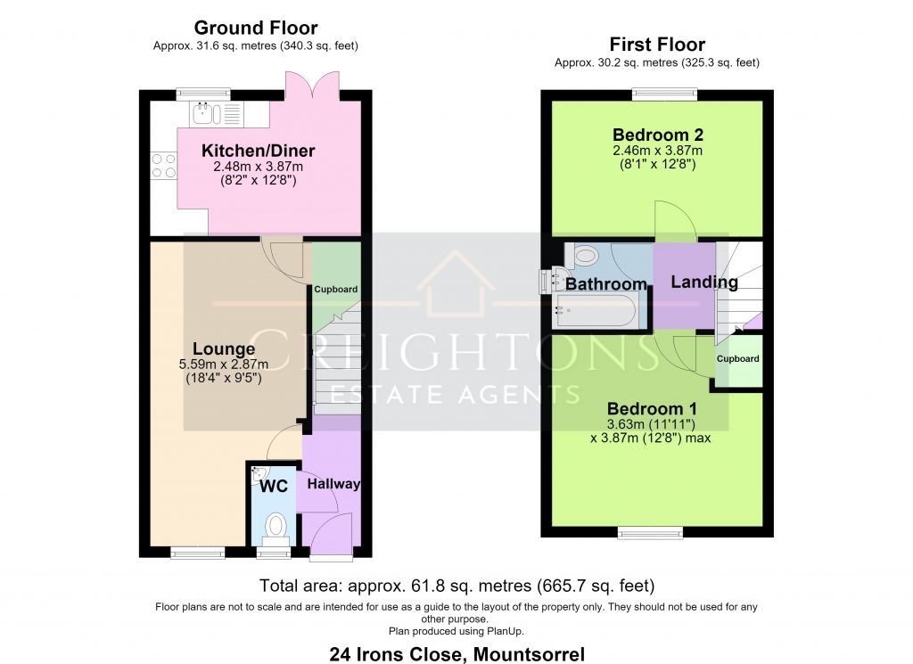 24, Irons Close, Loughborough floorplan