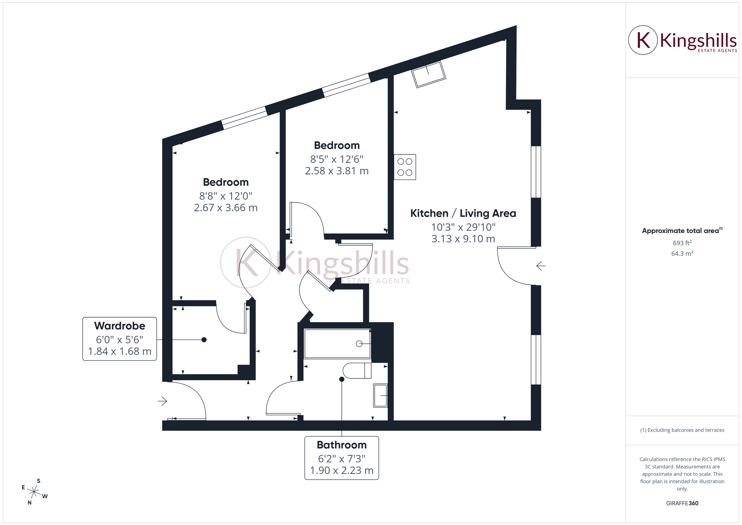 1 Wellsbourne House, High Wycombe floorplan